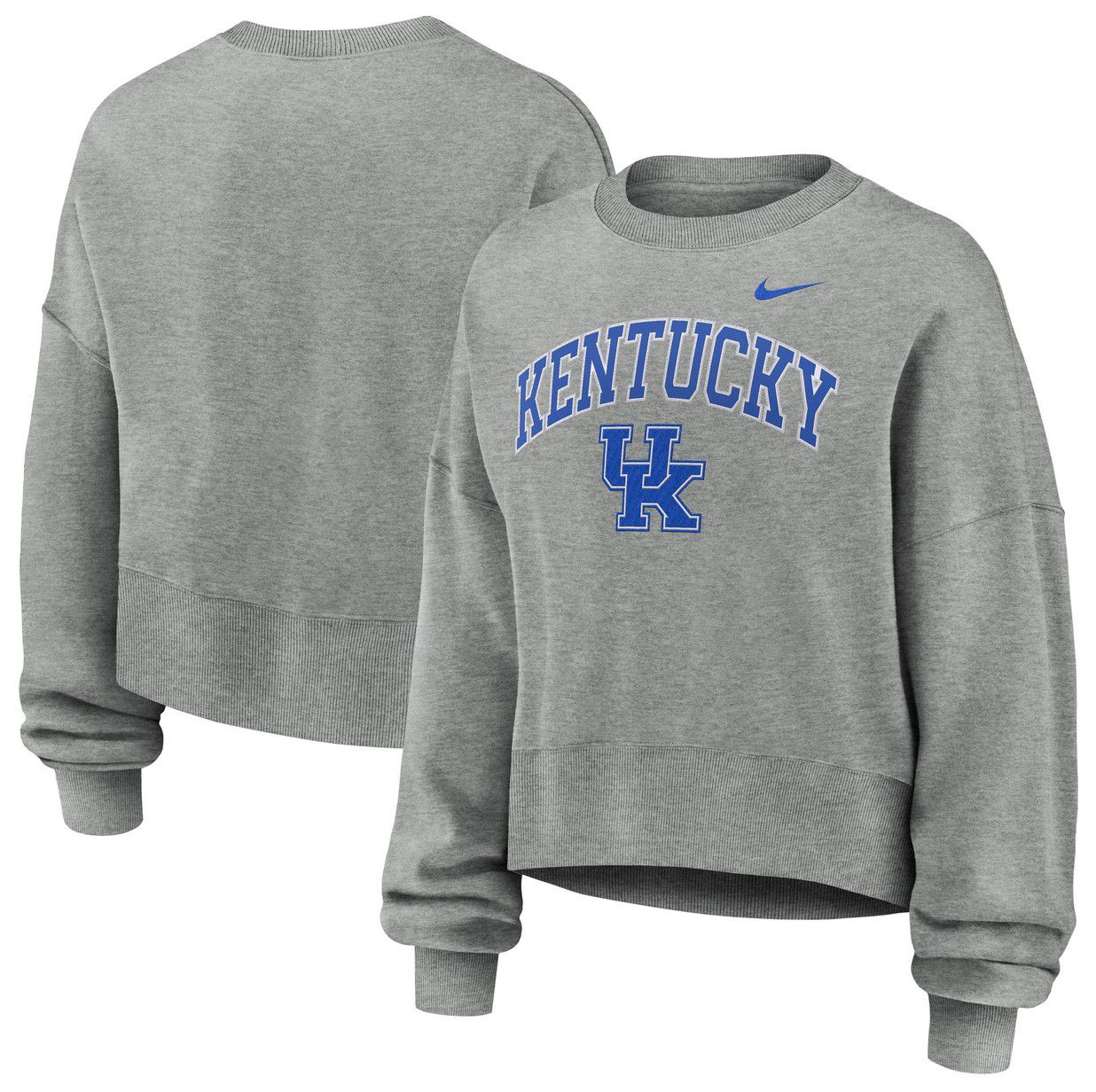 Nike Women's Kentucky Wildcats Grey Tackle Twill Phoenix Crewneck Sweatshirt product image