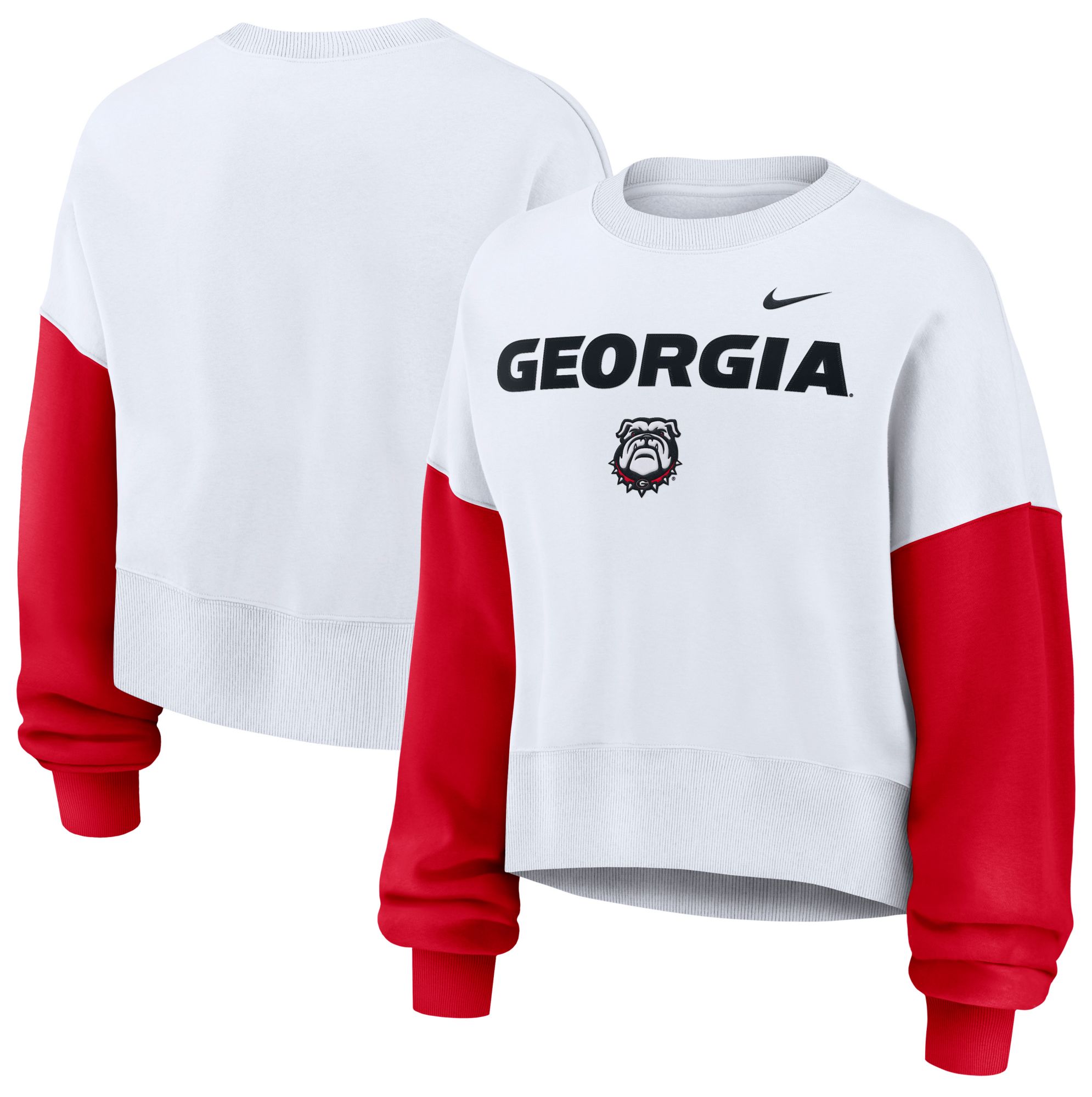 Nike Women's Georgia Bulldogs White Phoenix Crew Neck Sweatshirt product image