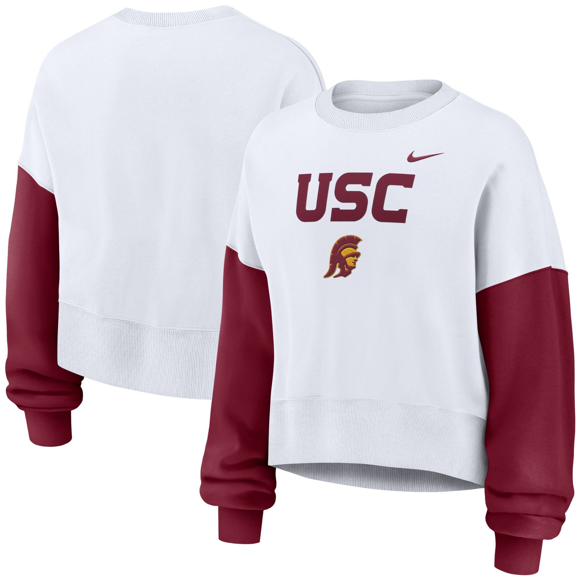 Nike Women's USC Trojans White/Crimson Phoenix Crew Neck Sweatshirt product image
