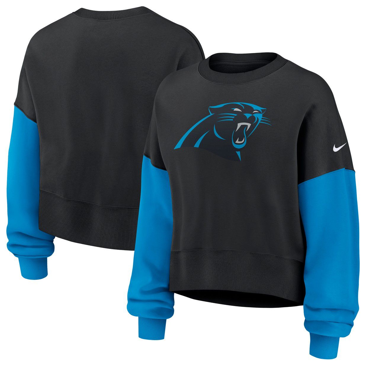 Nike Women's Carolina Panthers Black Phoenix Logo Crew Pullover Sweatshirt product image
