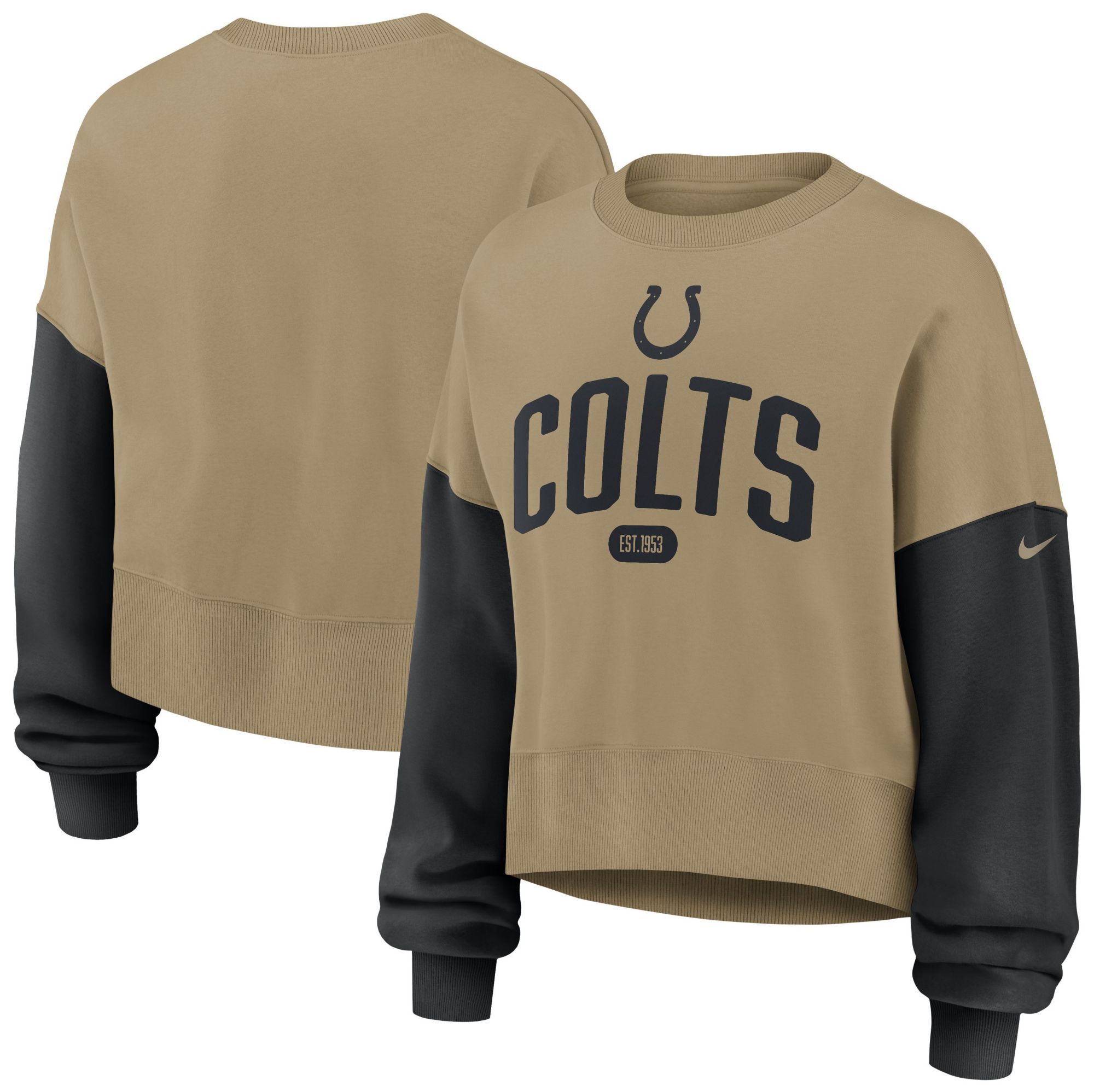 Nike Women's Indianapolis Colts Parachute Beige Phoenix Rewind Crew Pullover Sweatshirt product image
