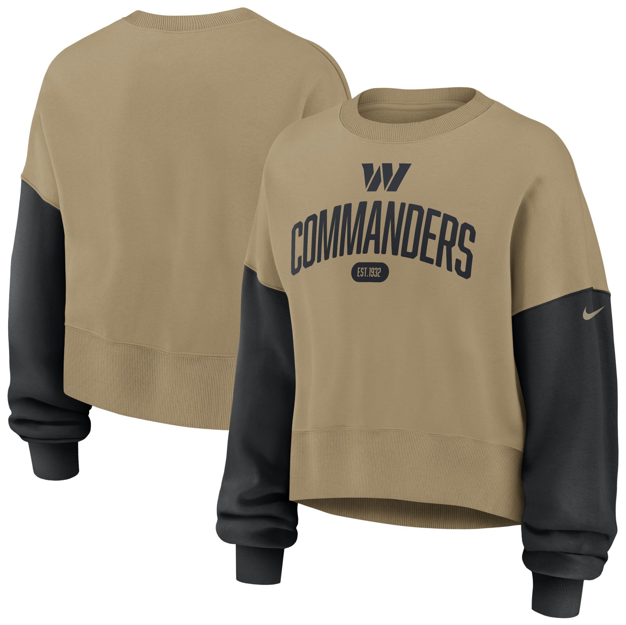 Nike Women's Washington Commanders Parachute Beige Phoenix Rewind Crew Pullover Sweatshirt product image