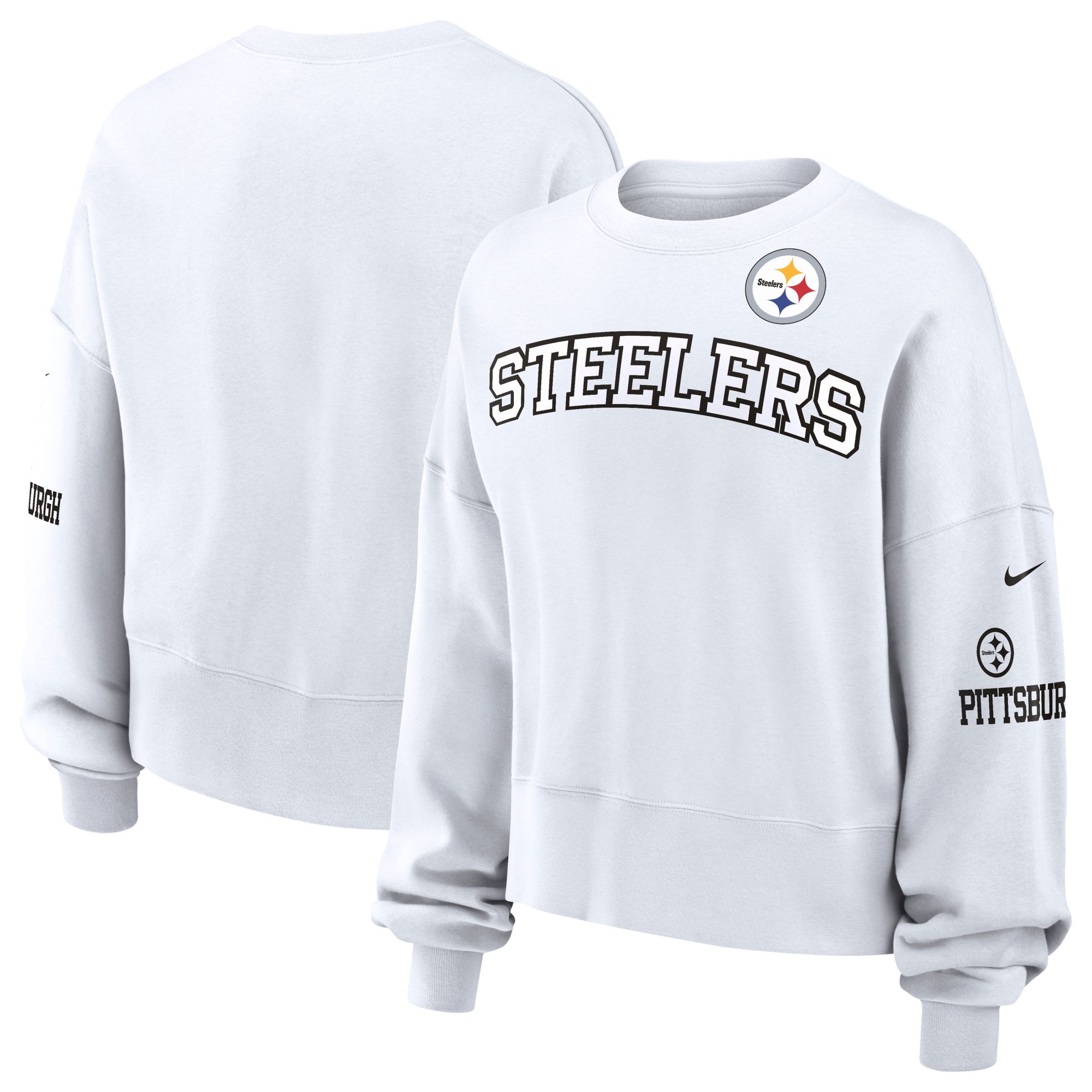 Nike Women's Pittsburgh Steelers Phoenix White Crew product image