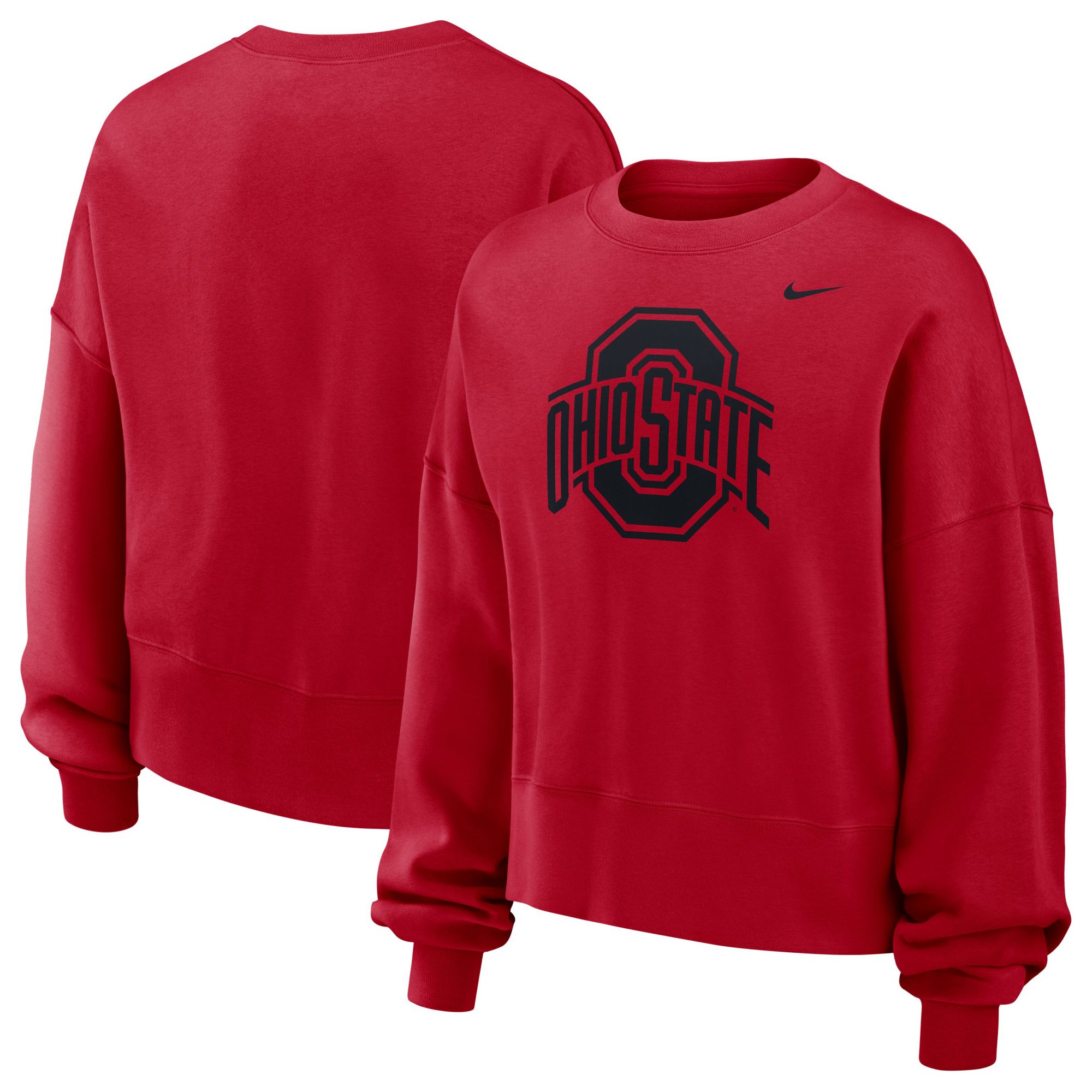 Nike Women's Ohio State Buckeyes Scarlet Logo Oversized Crew Neck Sweatshirt product image