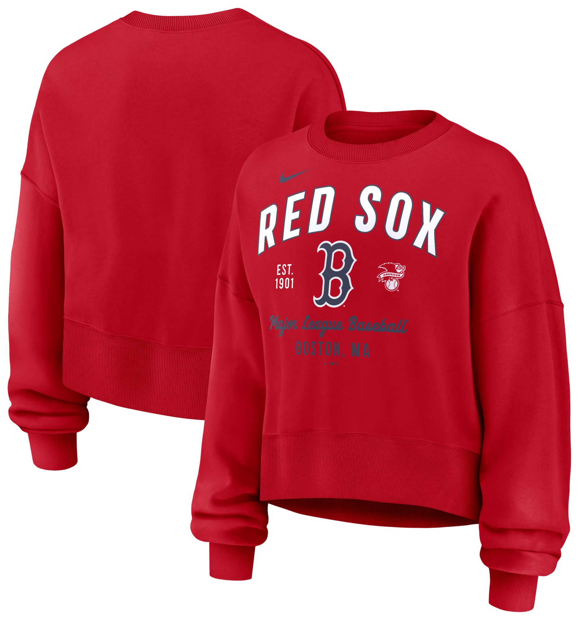 Nike Women's Boston Red Sox Logo Red Fleece Crewneck Sweater product image