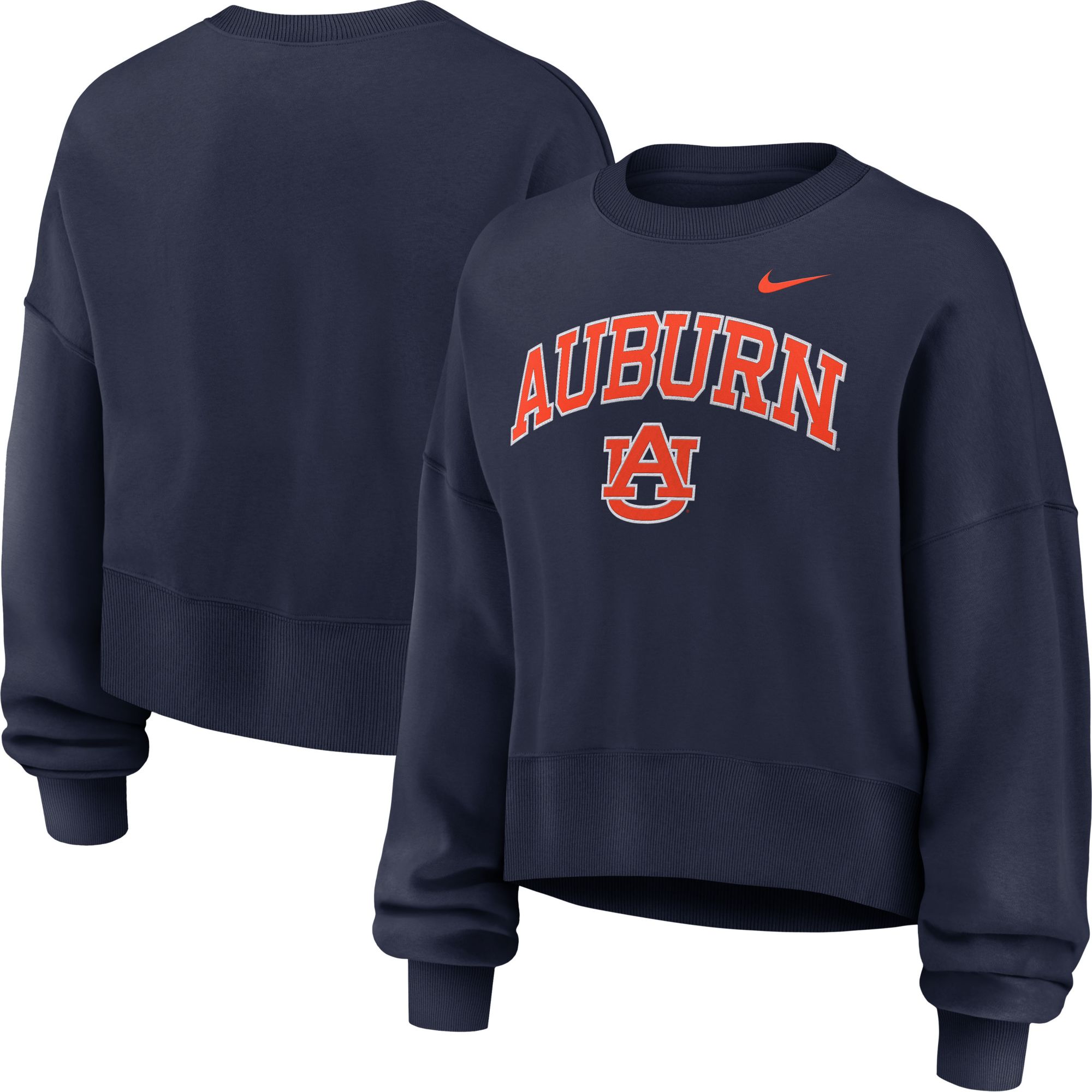 Nike Women's Auburn Tigers College Navy Phoenix Arch Oversized Crew Pullover Sweatshirt product image