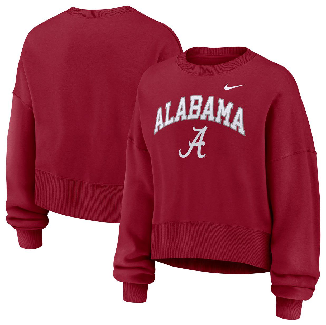 Nike Women's Alabama Crimson Tide Team Crimson Phoenix Arch Oversized Crew Pullover Sweatshirt product image