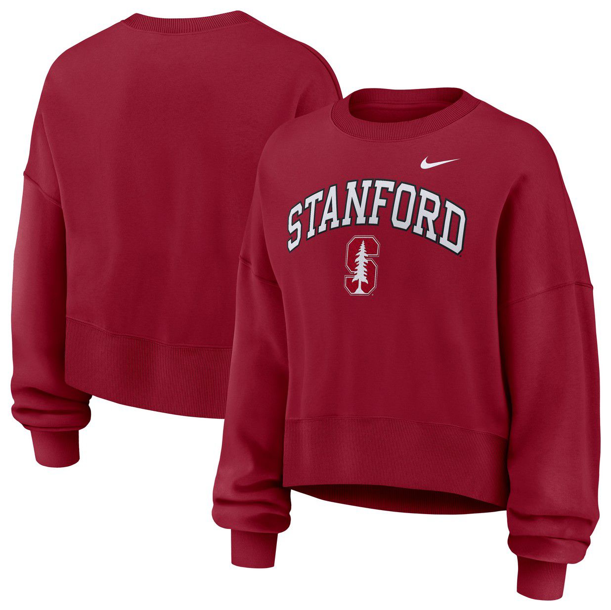 Nike Women's Stanford Cardinal Team Crimson Phoenix Arch Oversized Crew Pullover Sweatshirt product image