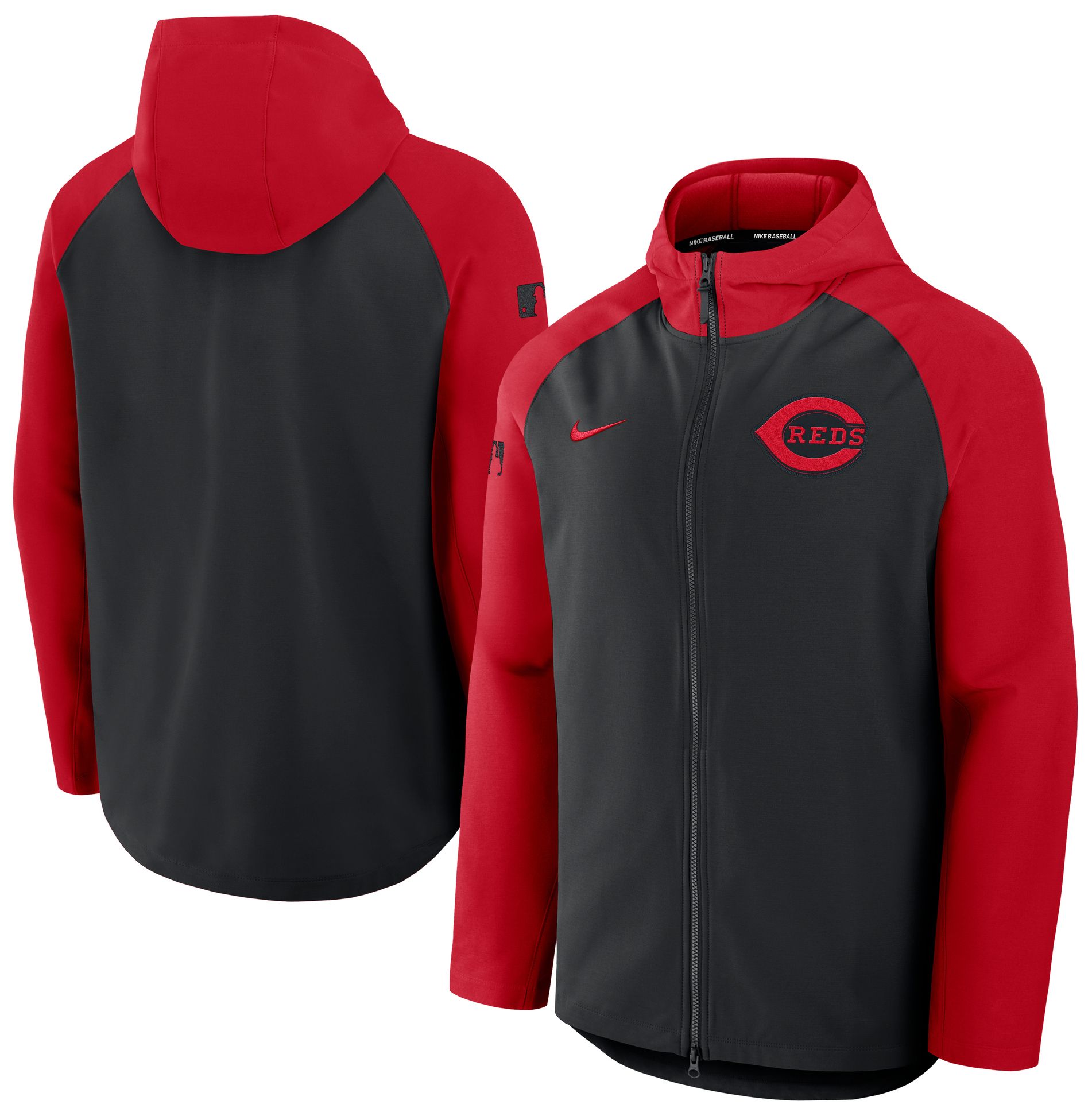 Nike Men's Cincinnati Reds Black Therma Authentic Collection Full-Zip Jacket product image