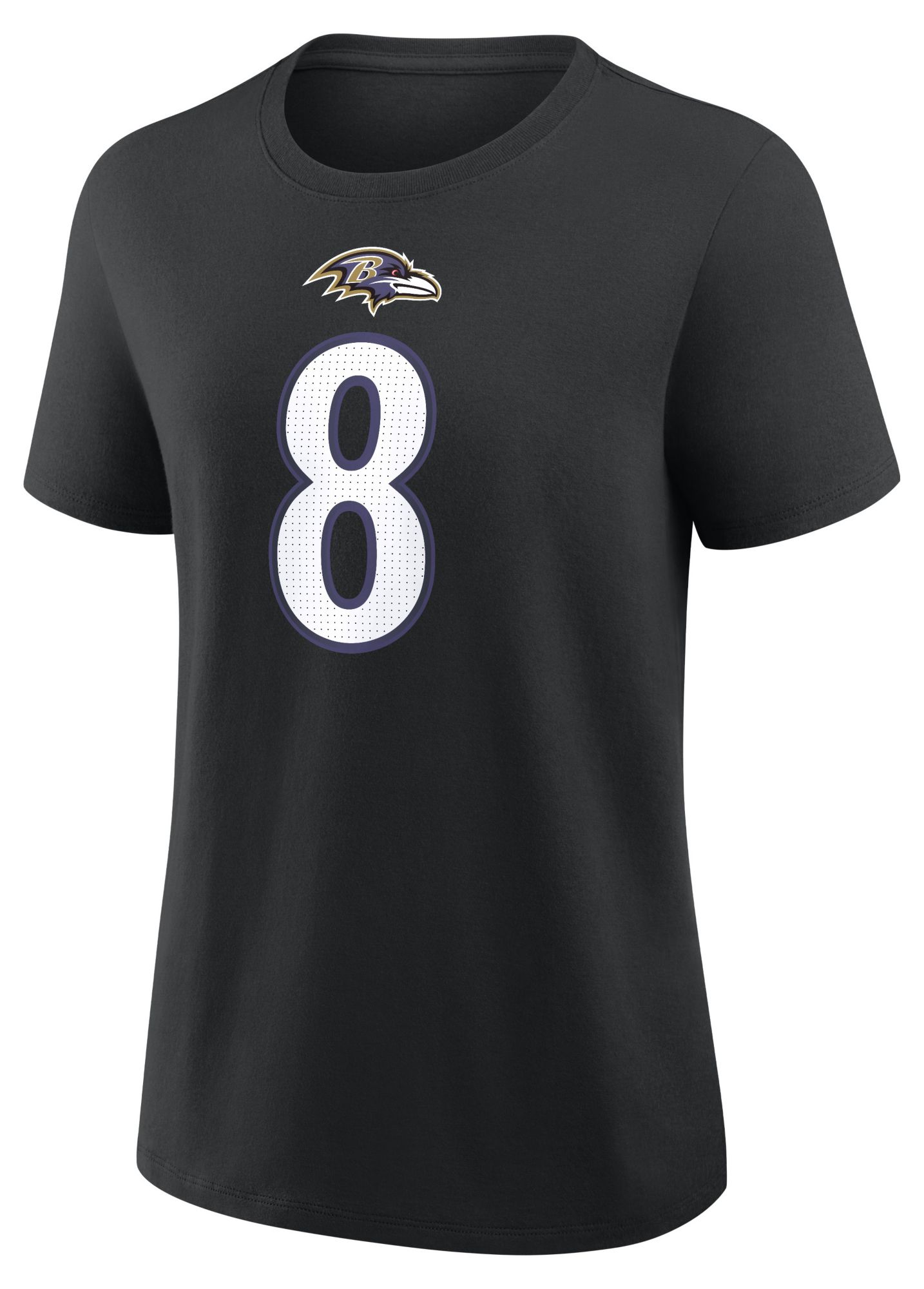 Nike Women's Baltimore Ravens Black Lamar Jackson #8 T-Shirt