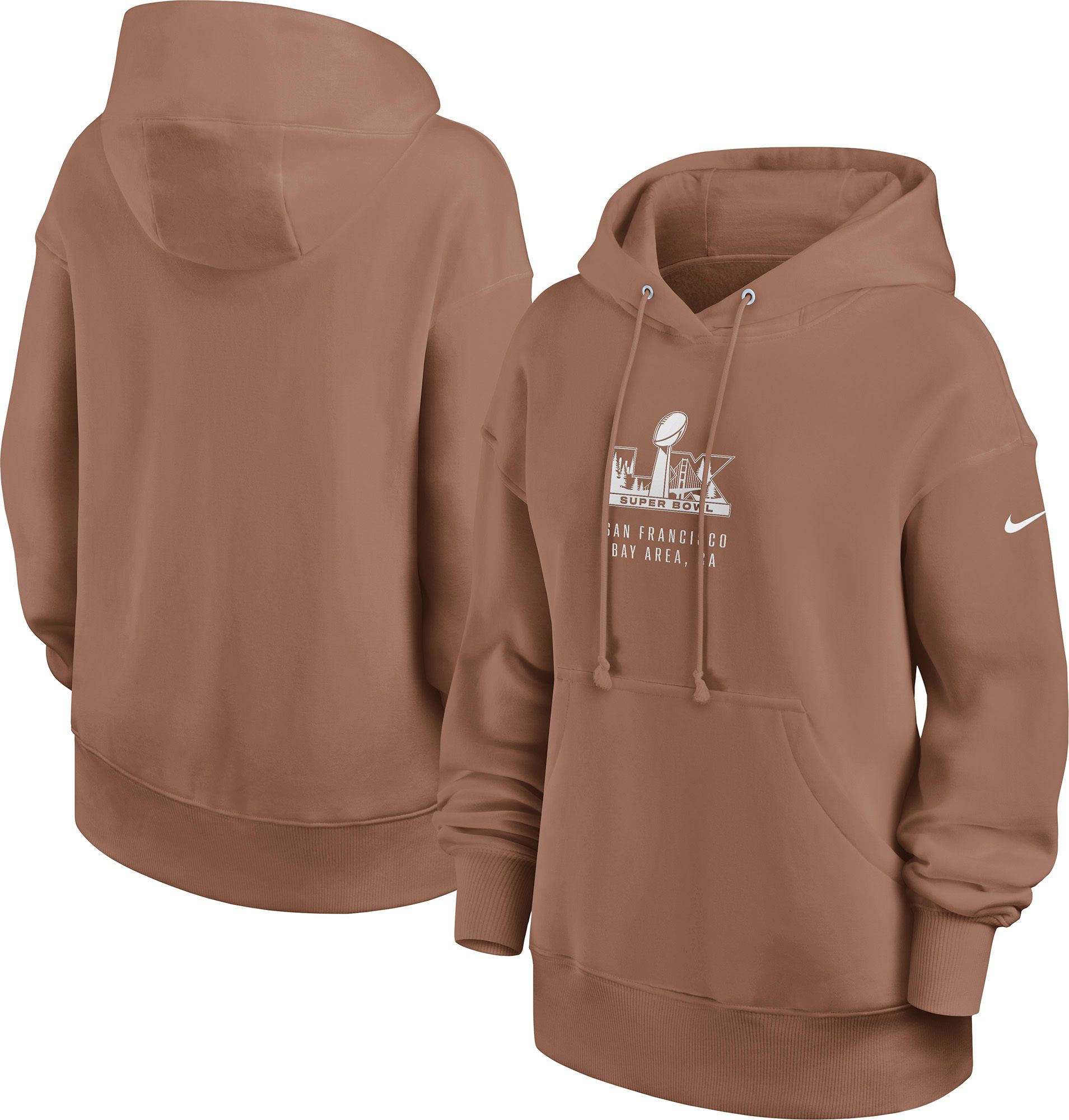Nike Women's 2025-26 Super Bowl LX Archaeo Brown Phoenix Fleece Oversized Hoodie product image