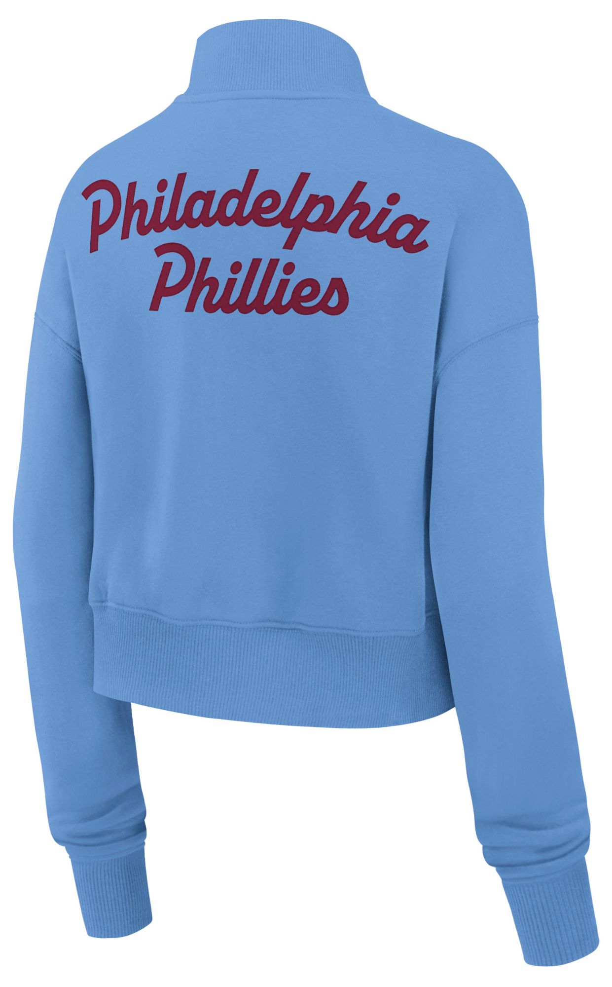 Nike Women's Philadelphia Phillies Phoenix Blue Cropped Quarter-Zip product image