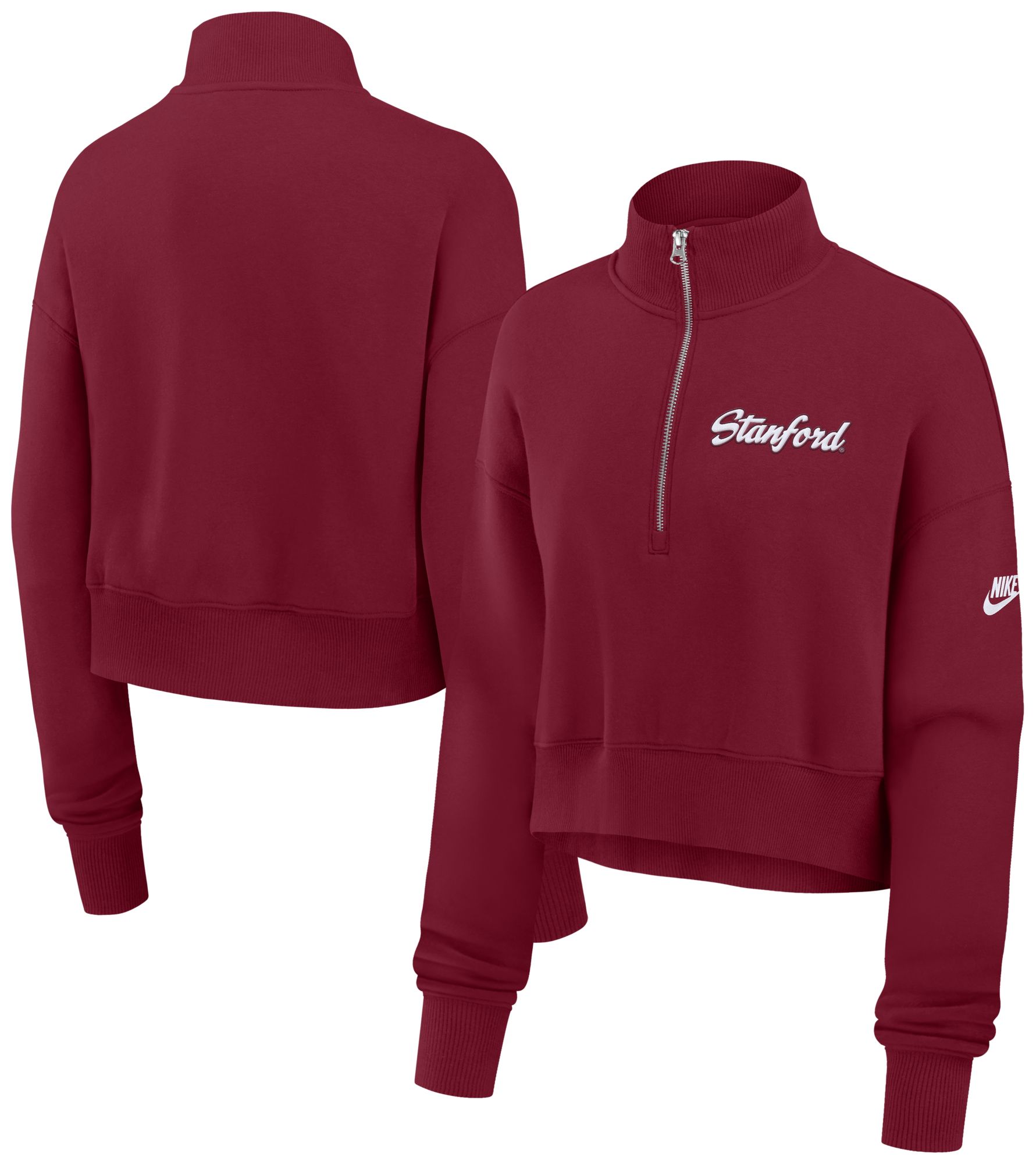 Nike Women's Stanford Cardinal Crimson Cropped Quarter-Zip product image