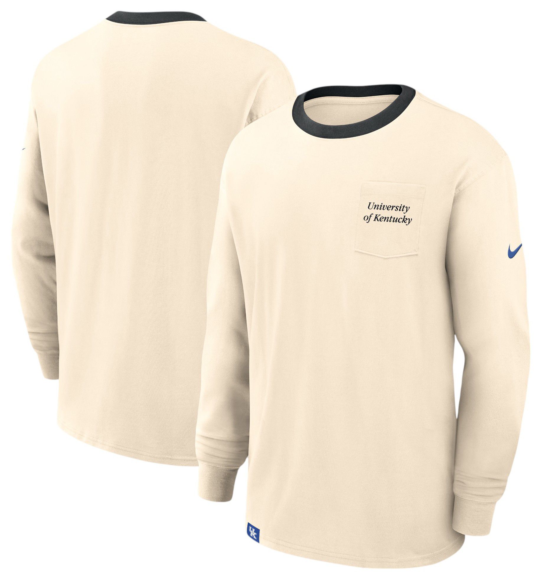 Nike Men's Kentucky Wildcats Natural Max 90 Pocket Logo Long Sleeve T-Shirt product image