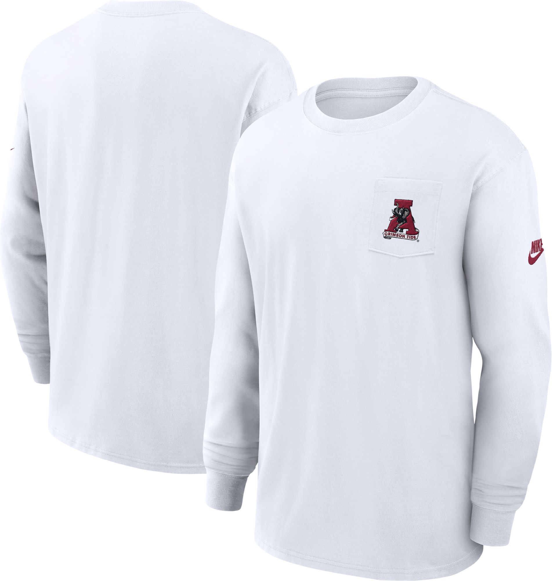 Nike Men's Alabama Crimson Tide White Max90 Pocket Long Sleeve T-Shirt product image