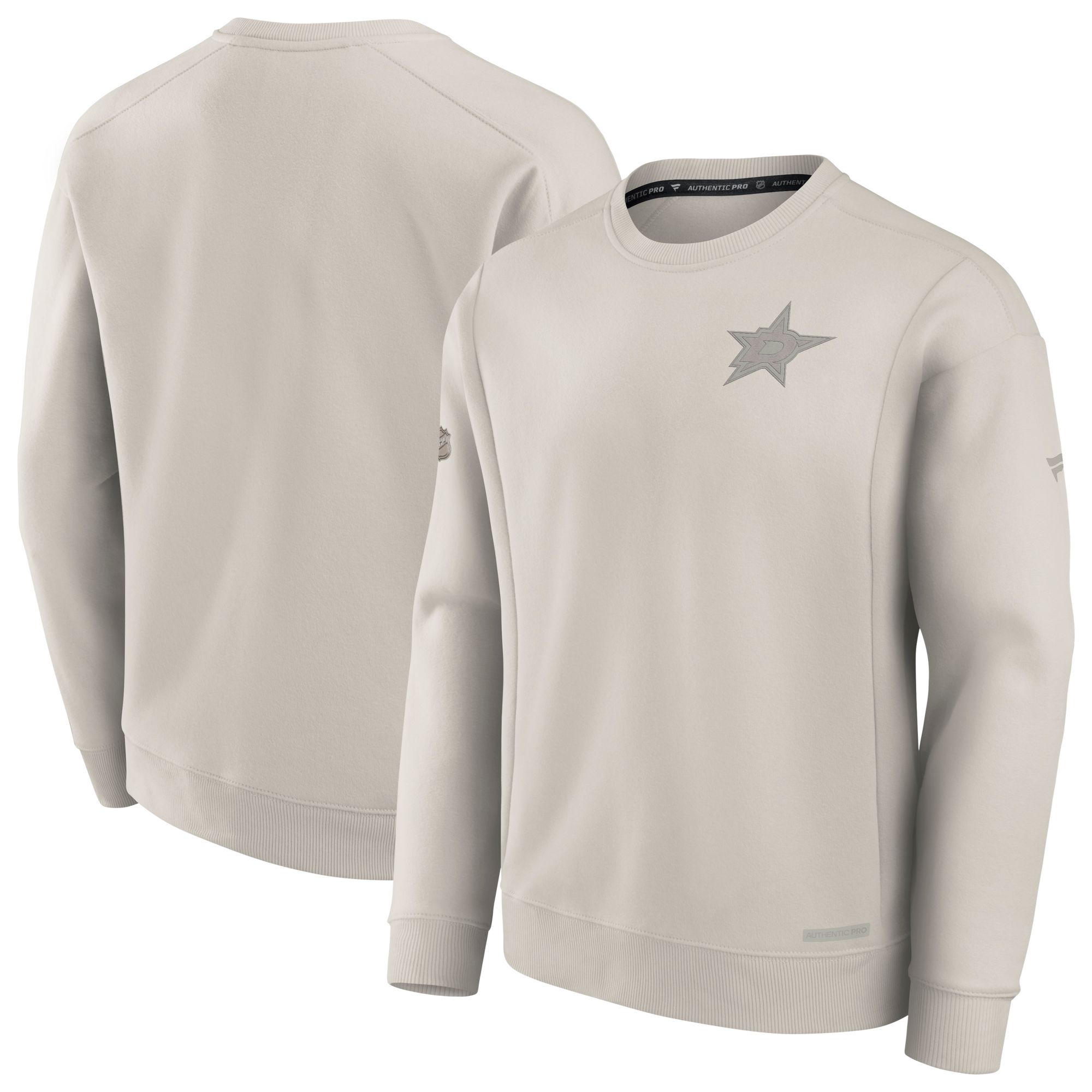 NHL Adult Dallas Stars 2024 Authentic Pro Road Grey Crew Sweatshirt product image
