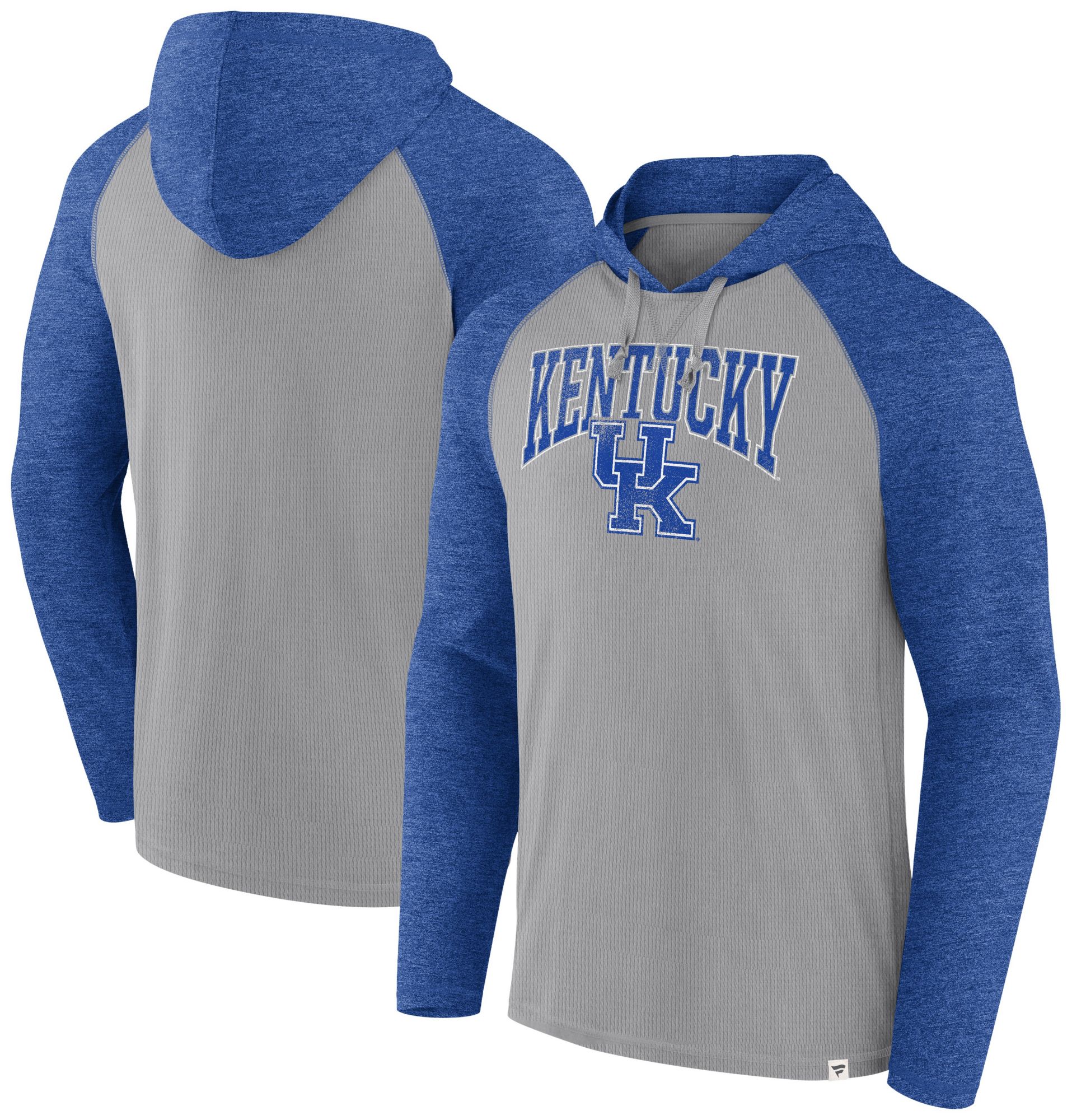 NCAA Men's Kentucky Wildcats Grey Quality Hooded Long Sleeve T-Shirt product image