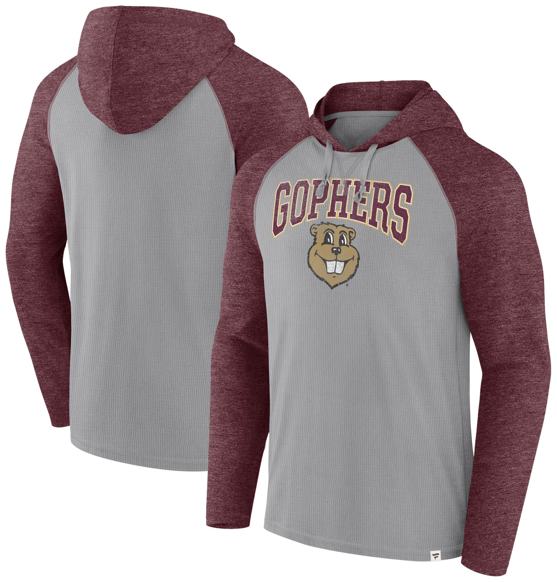 NCAA Men's Minnesota Golden Gophers Grey Quality Hooded Long Sleeve T-Shirt product image