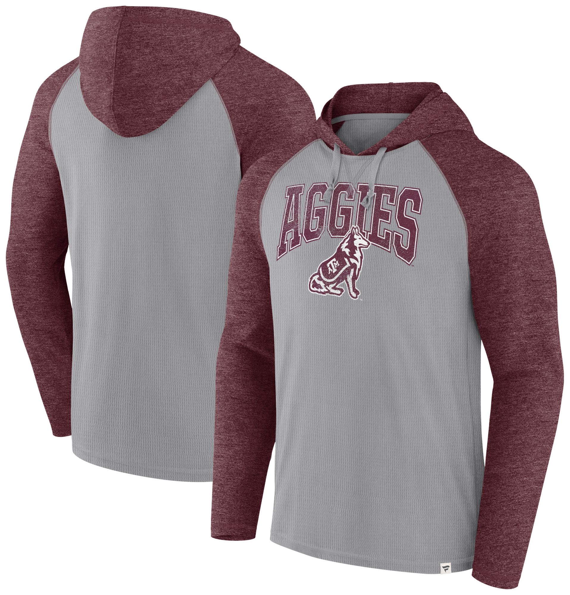 NCAA Men's Texas A&M Aggies Grey Quality Hooded Long Sleeve T-Shirt product image