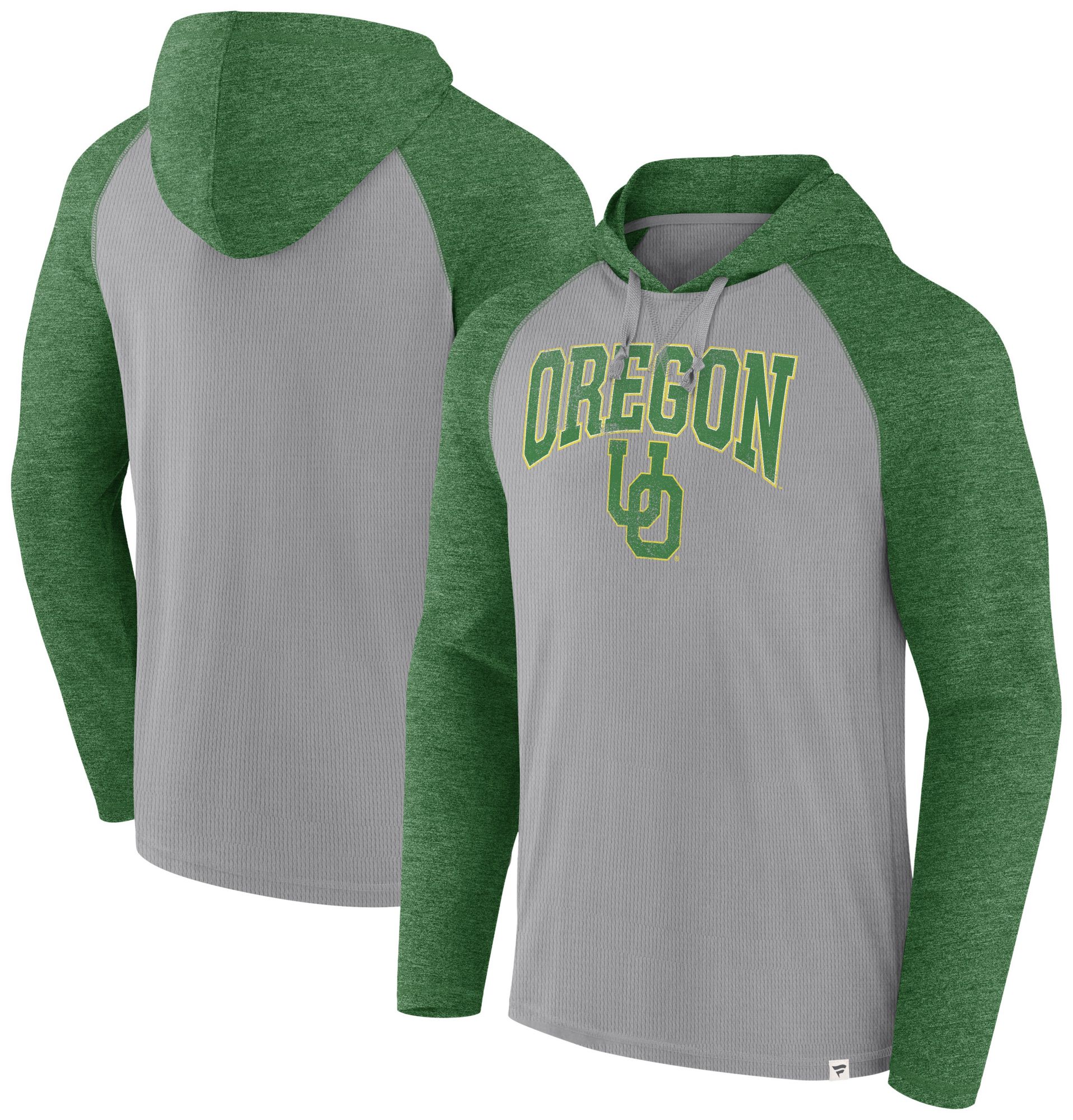 NCAA Men's Oregon Ducks Grey Quality Hooded Long Sleeve T-Shirt product image
