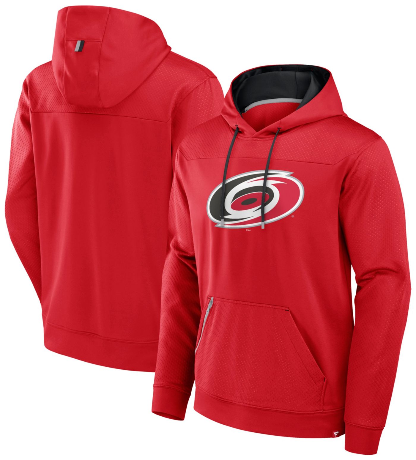 Men s Fanatics Red Carolina Hurricanes Defender Pullover Hoodie