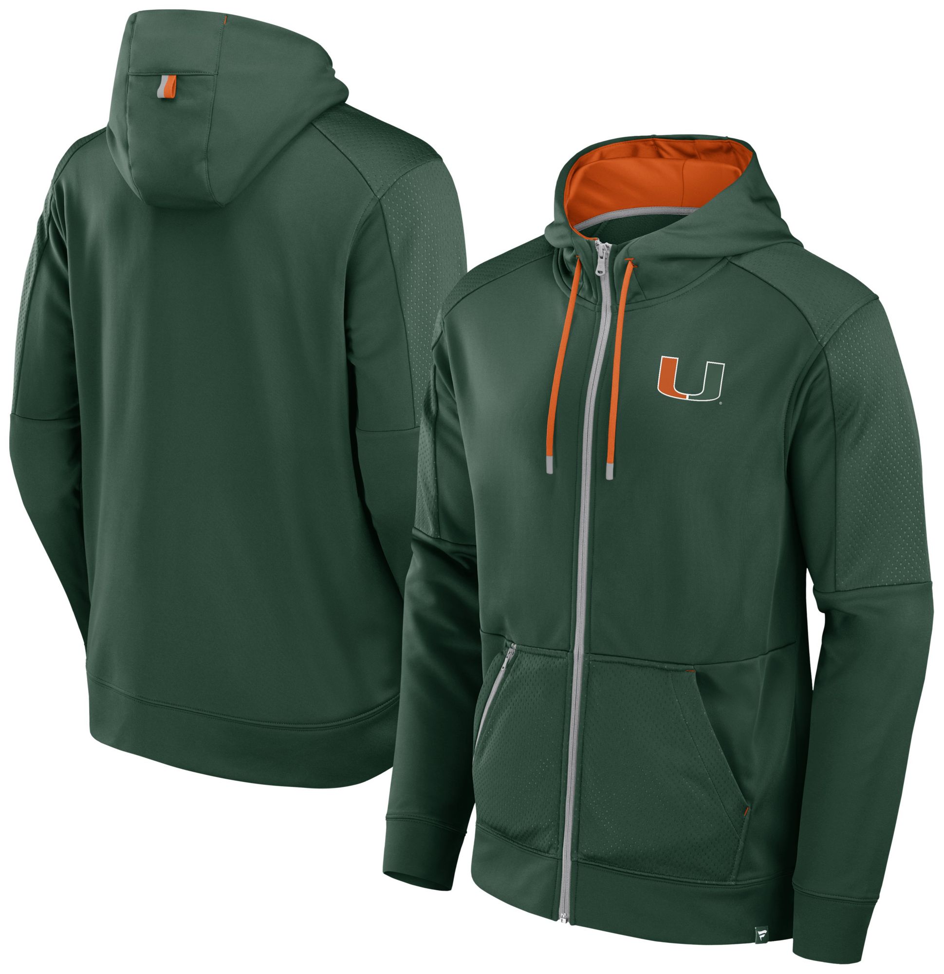 NCAA Men's Miami Hurricanes Green Defender Full-Zip Hoodie product image