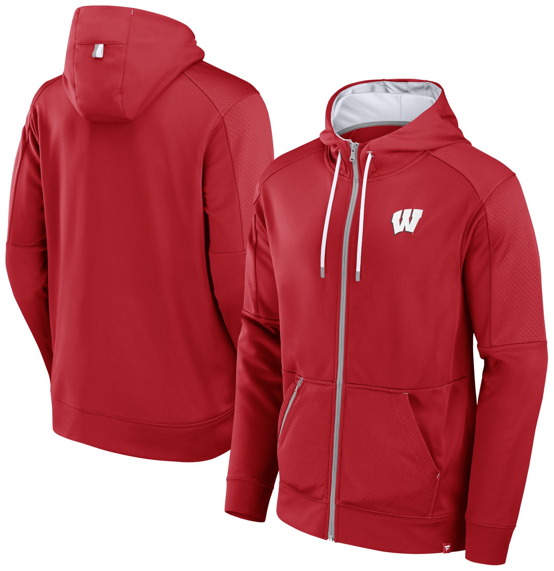 NCAA Men's Wisconsin Badgers Red Defender Full-Zip Hoodie product image