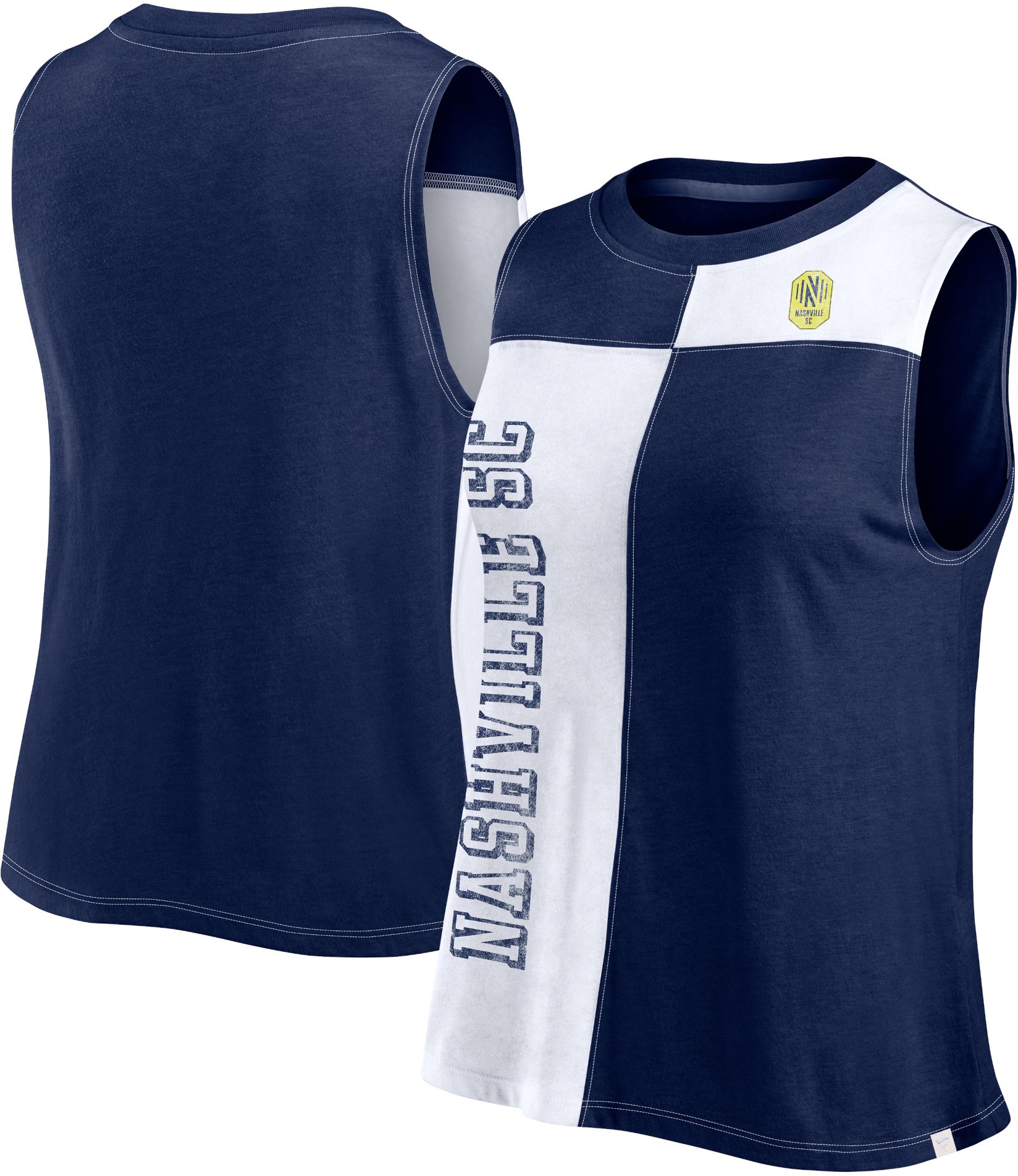 MLS Women's Nashville SC Color-Block Navy Tank Top product image