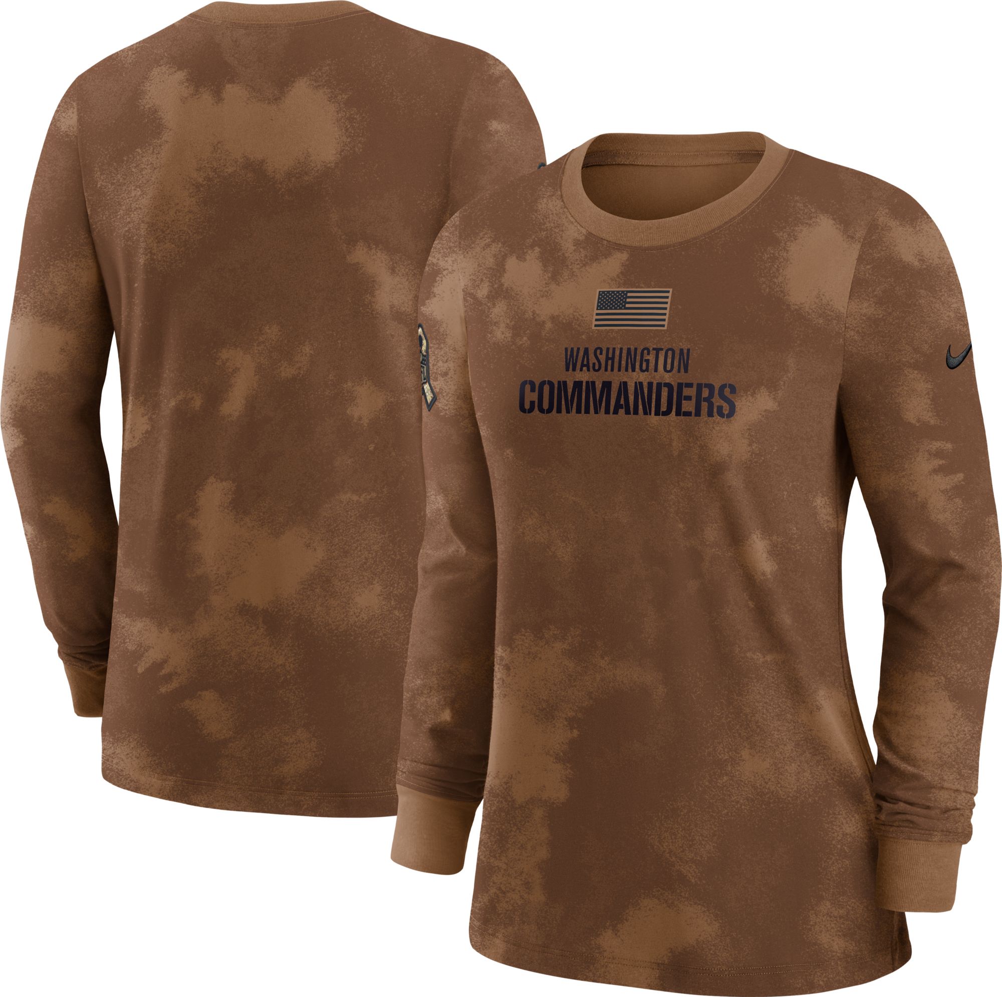 Nike Women's Washington Commanders 2023 Salute to Service Brown Long Sleeve T-Shirt