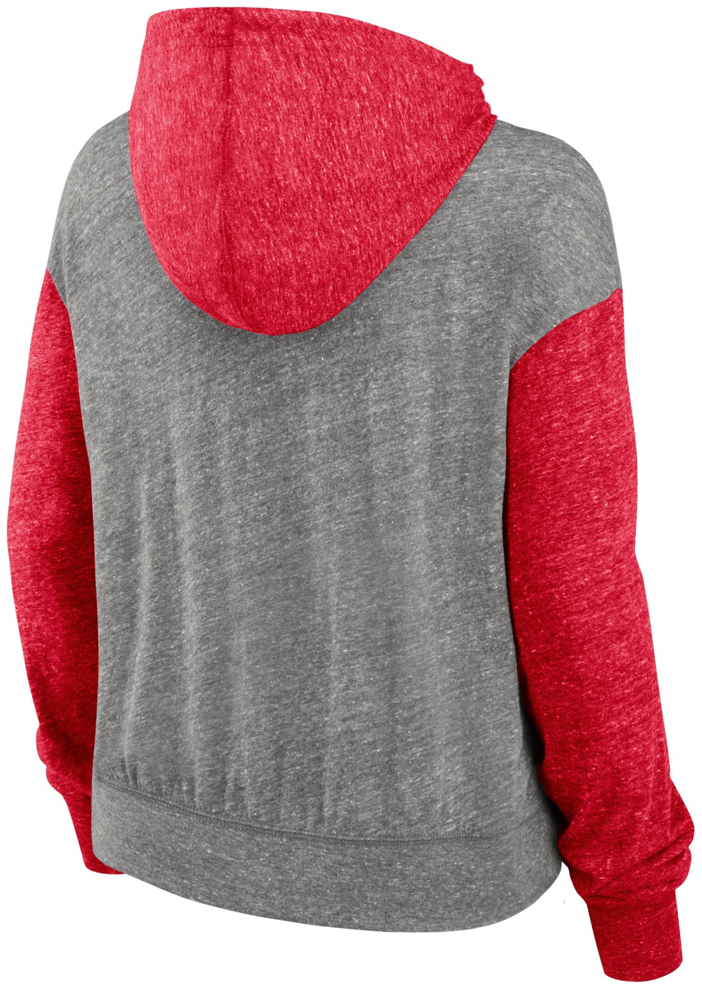 Nike Women's Georgia Bulldogs Grey Heather Colorblock Pullover Fleece Hoodie product image