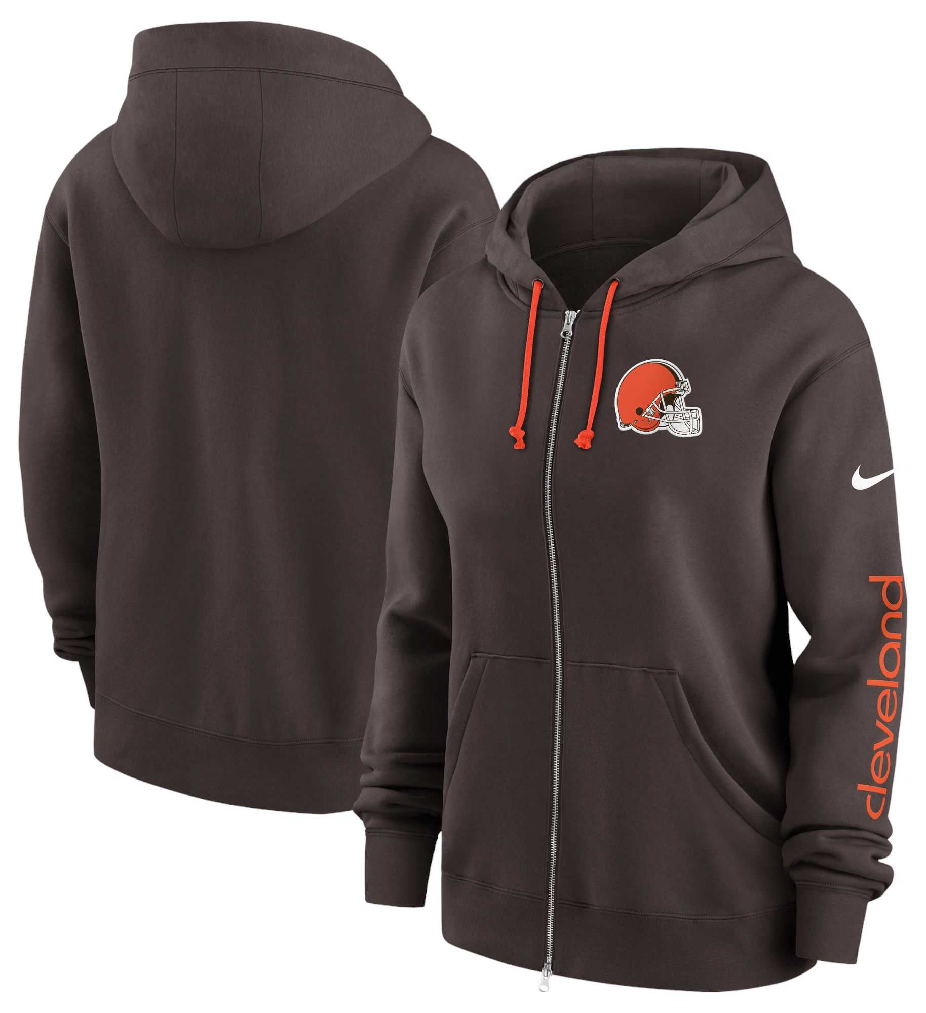 Nike Women's Cleveland Browns Phoenix Brown Full-Zip Hoodie product image