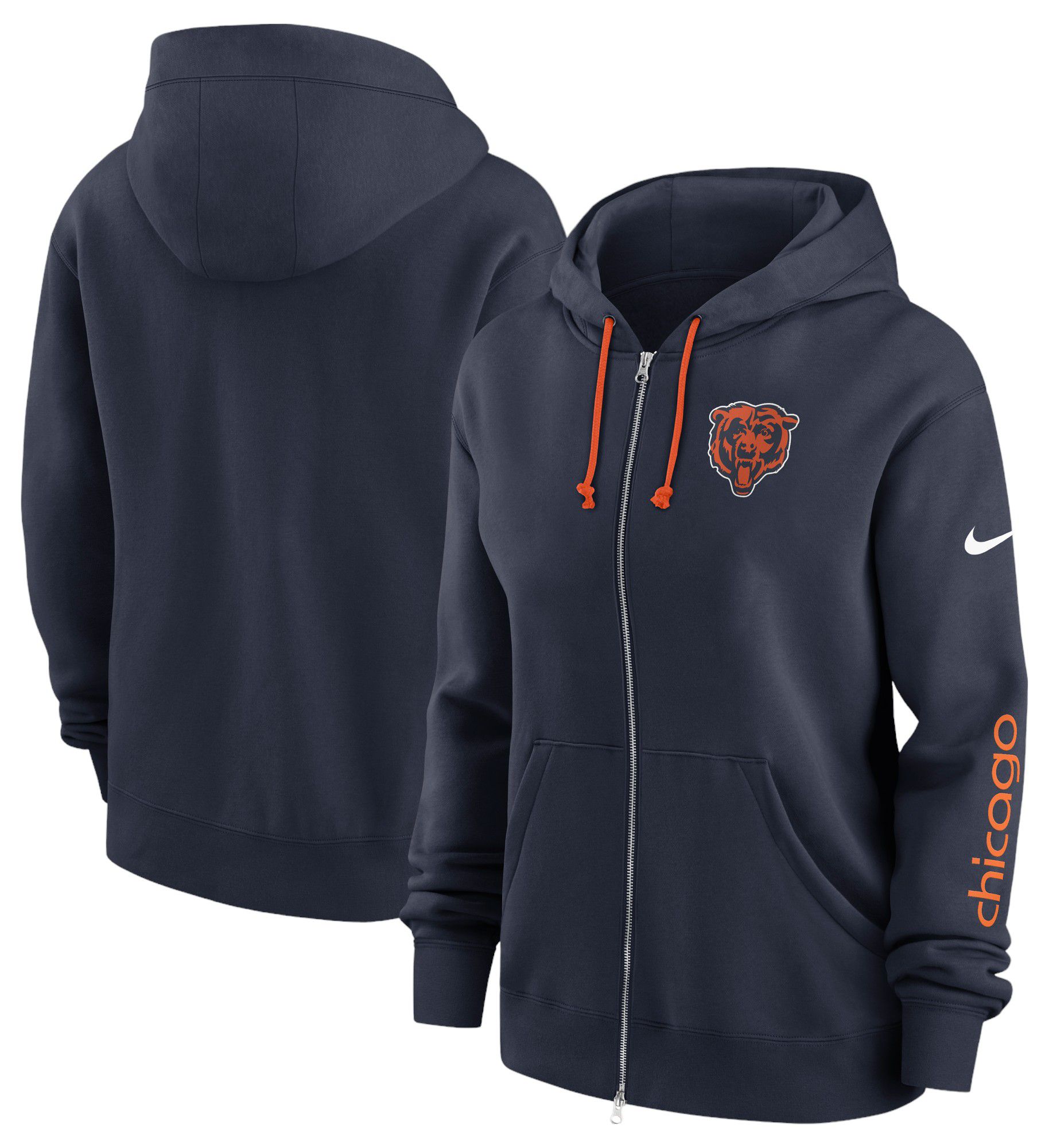 Nike Women's Chicago Bears Phoenix Orange Full-Zip Hoodie product image
