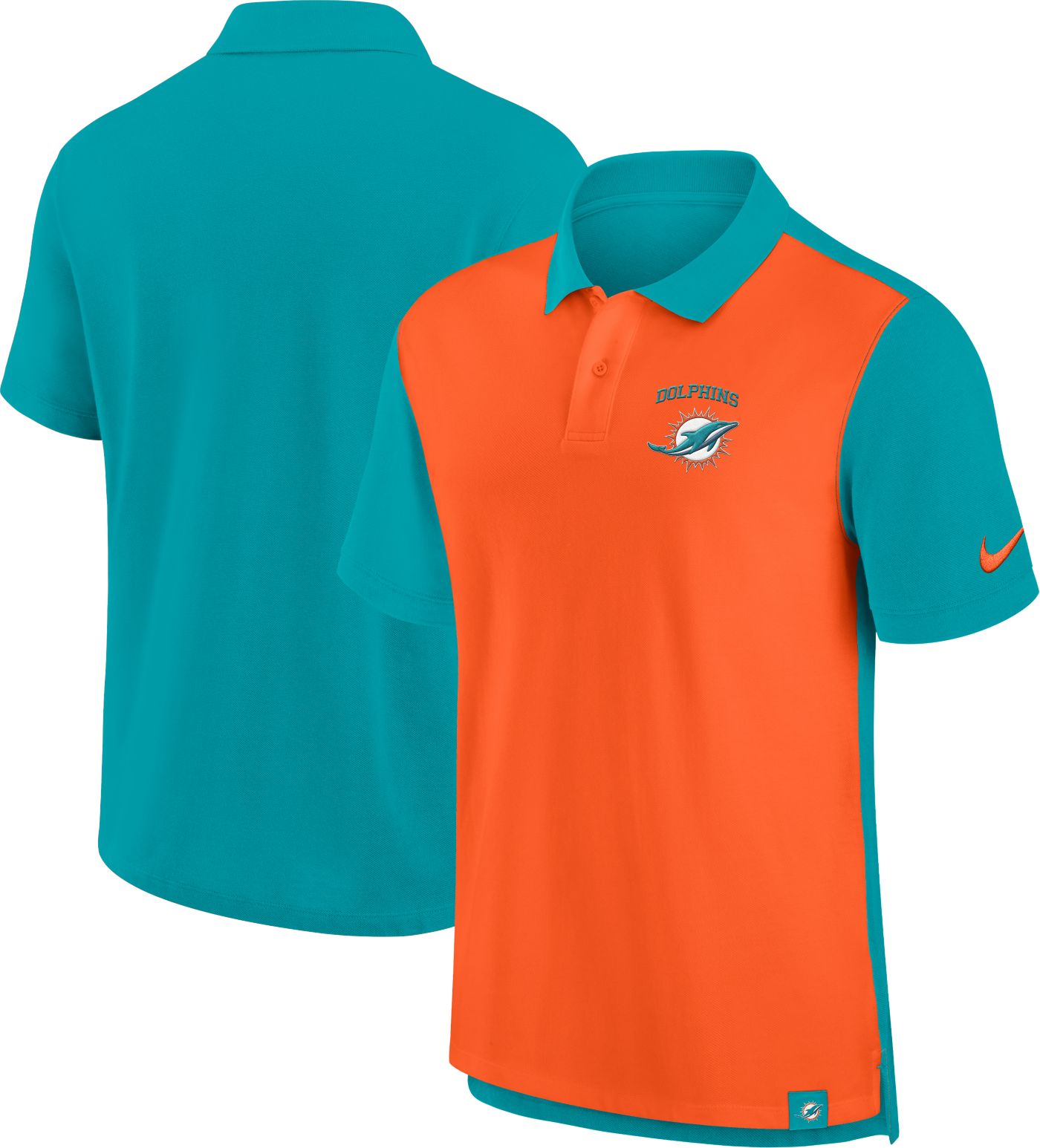 Nike Men s Miami Dolphins Blitz Pique Turbo Green Polo Dick s Sporting Goods