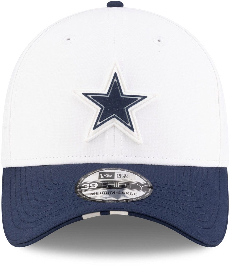 New Era Adult Dallas Cowboys Training Camp 2025 White 39Thirty Stretch Fit Hat product image