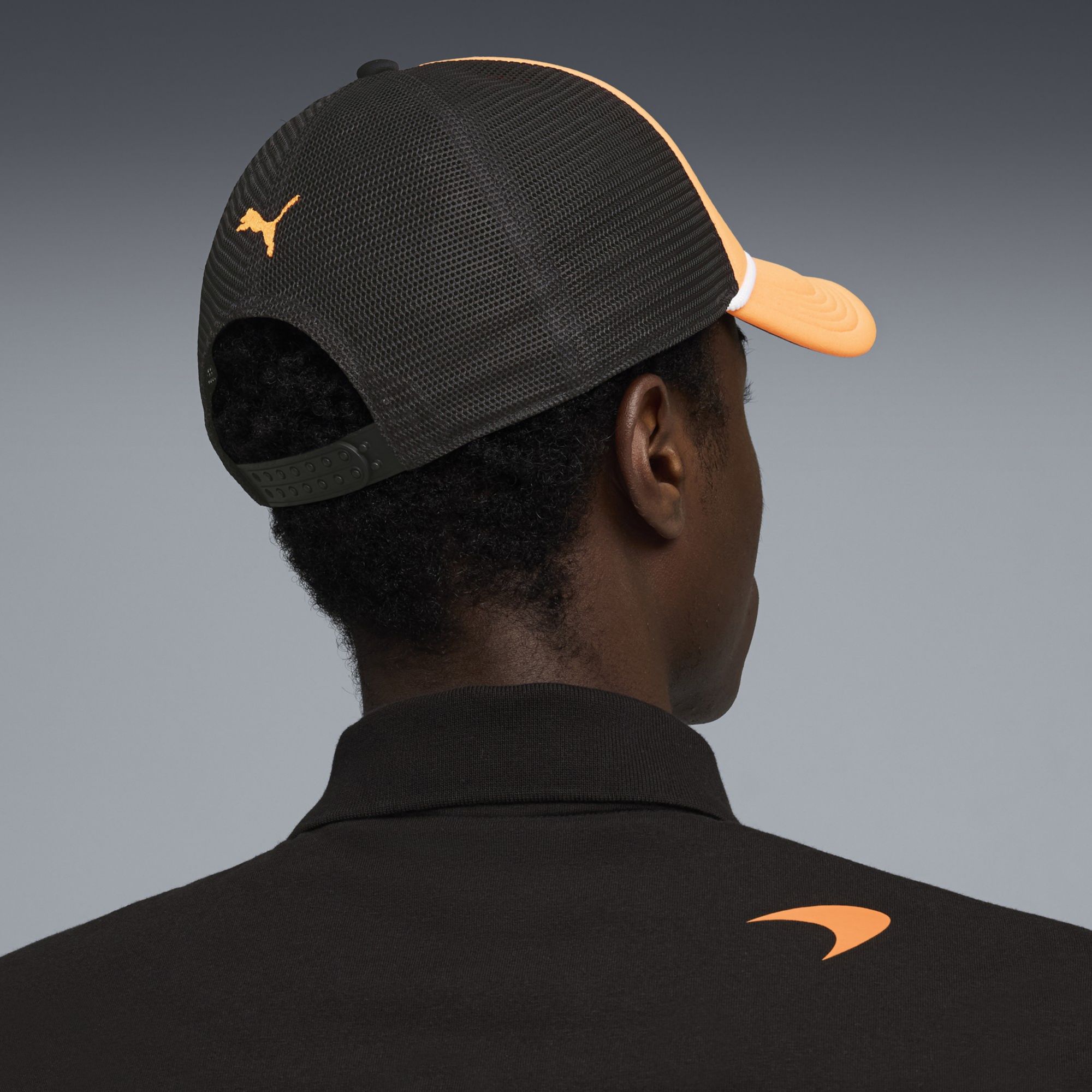 PUMA Men's F1 McLaren Orange Adjustable Trucker Hat product image