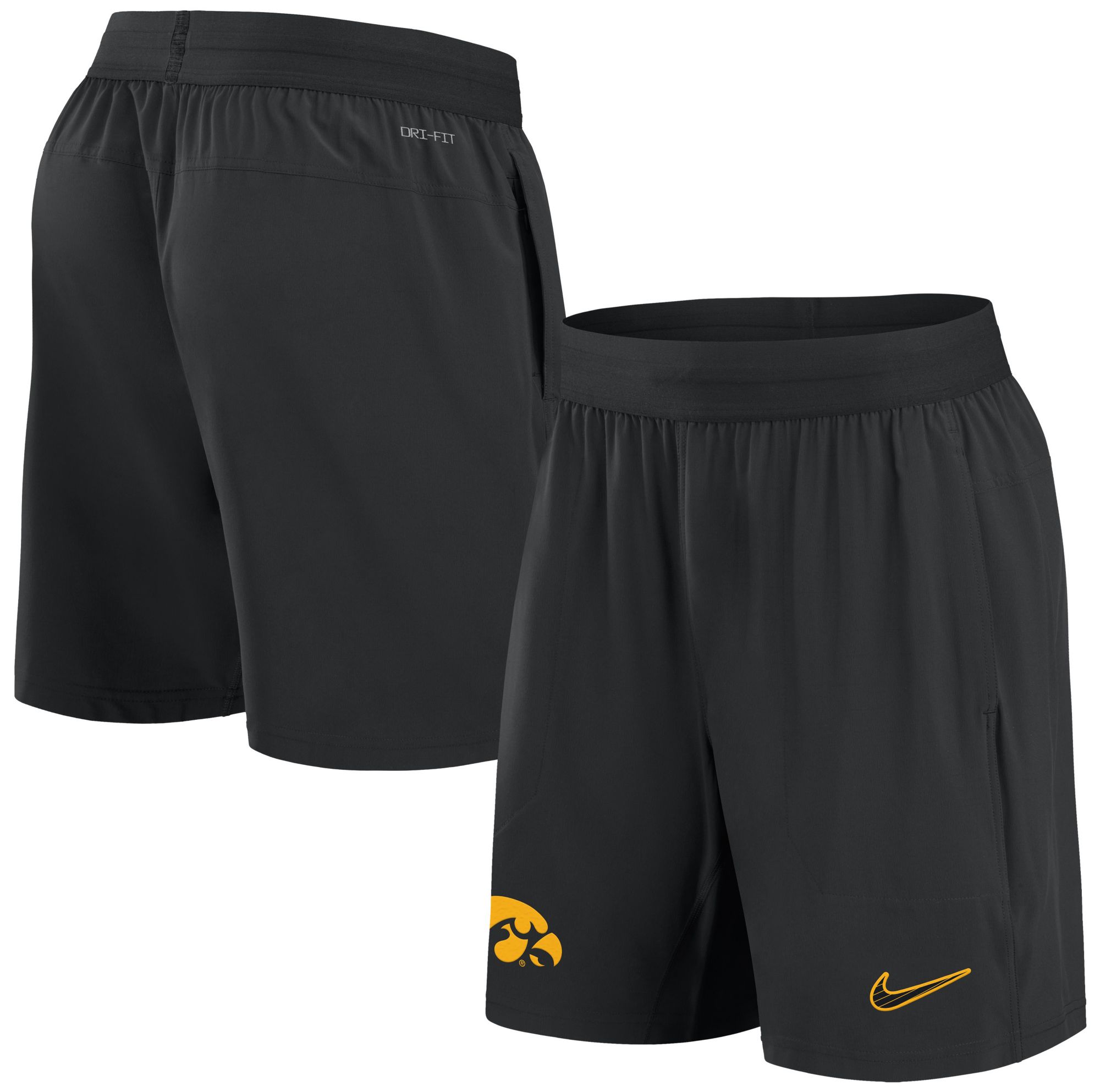 Nike Women's Iowa Hawkeyes Black Dri-FIT Woven Logo Shorts product image