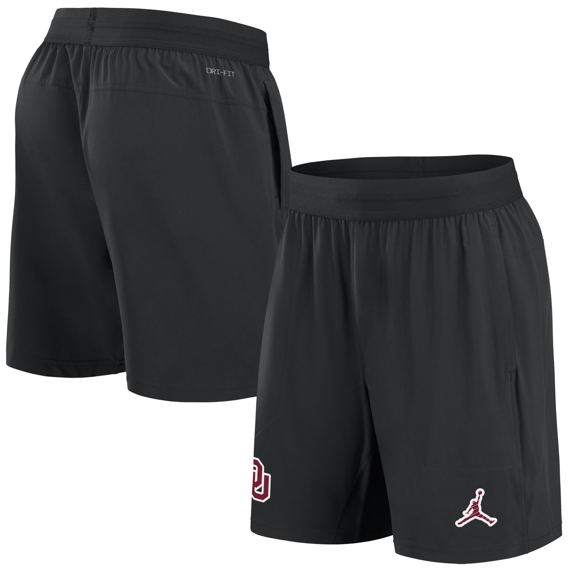 Jordan Women's Oklahoma Sooners Black Dri-FIT Woven Logo Shorts product image