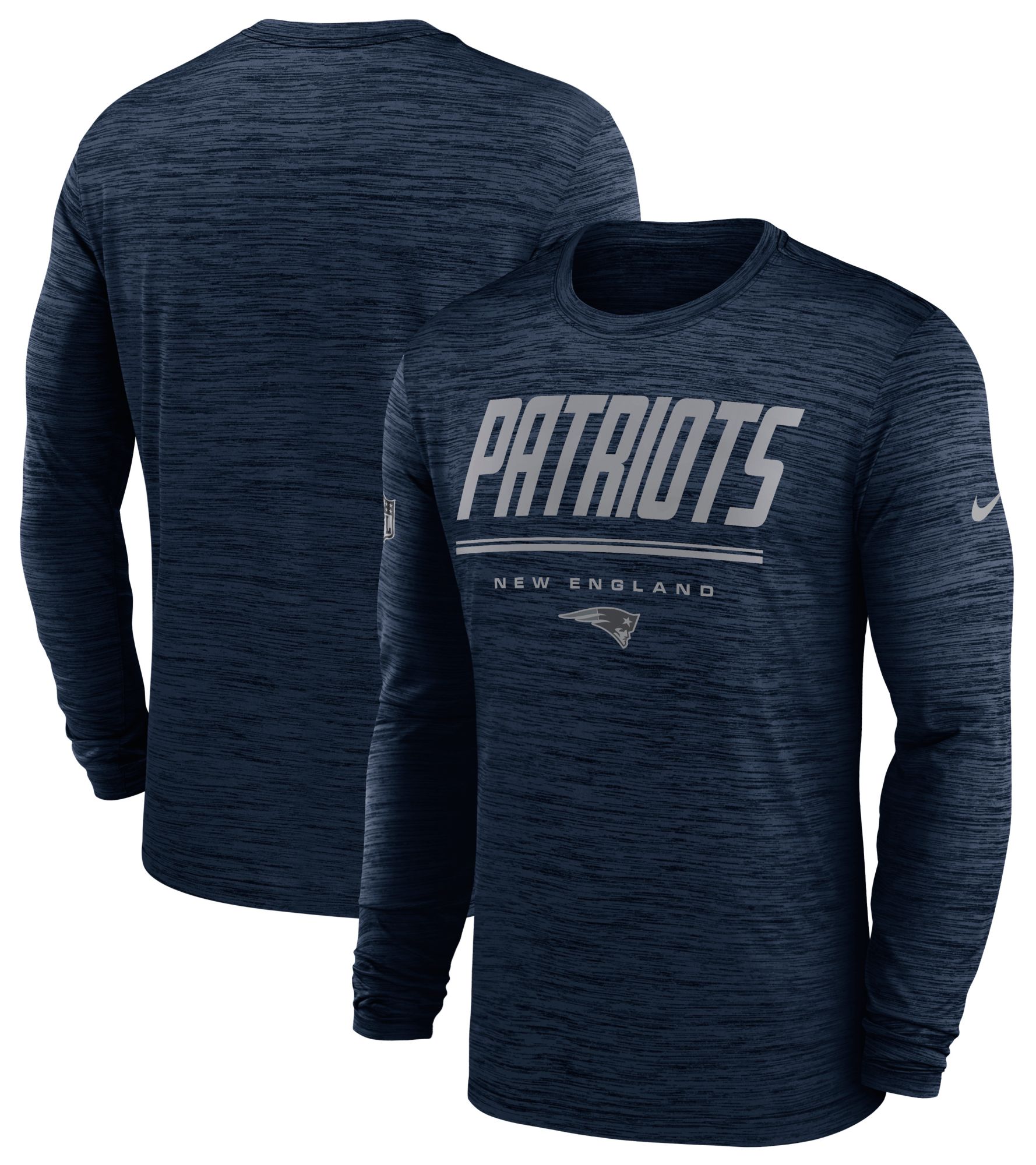 Nike Men's New England Patriots Navy Velocity Long Sleeve Shirt