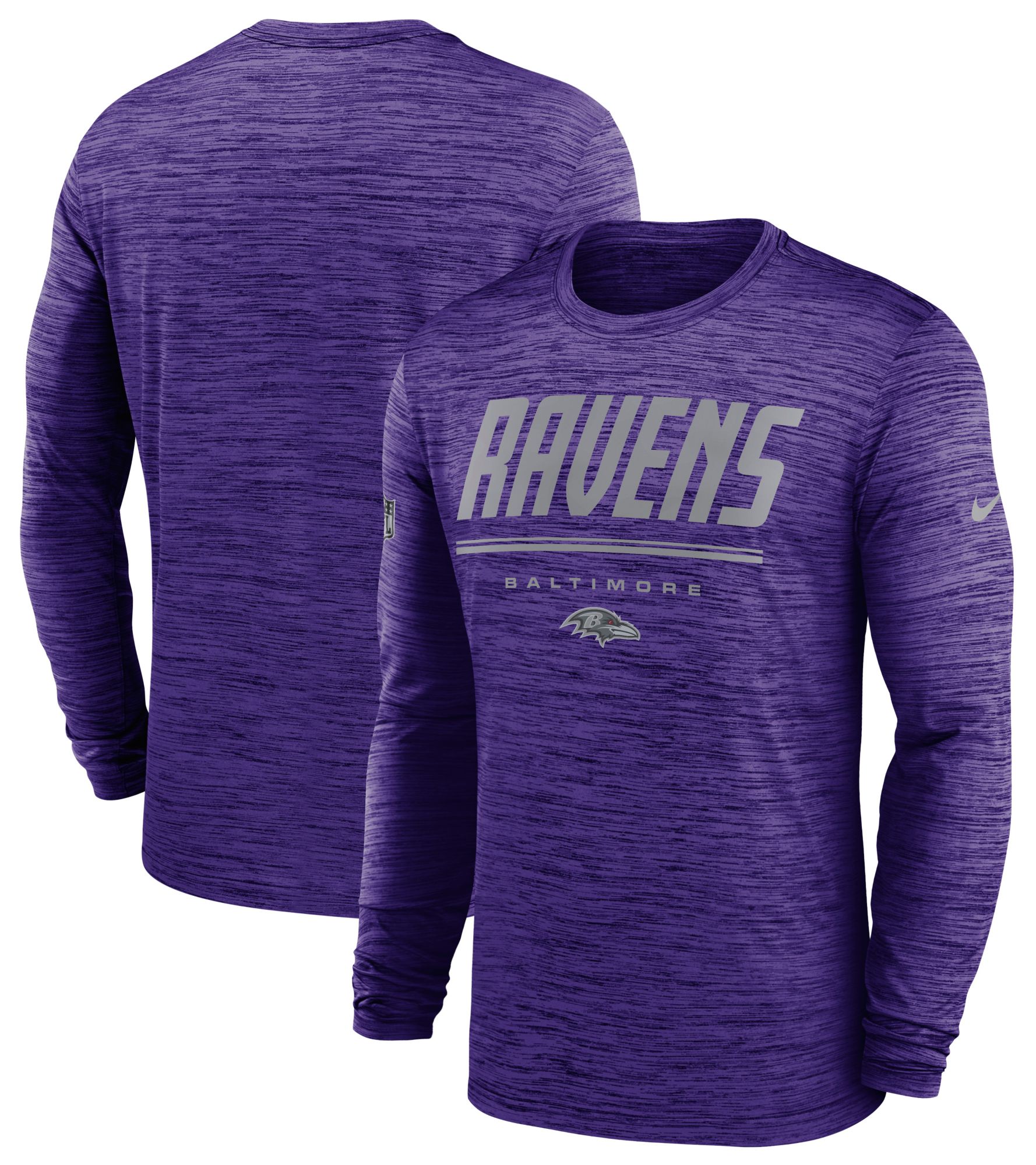 Nike Men's Baltimore Ravens Purple Velocity Long Sleeve Shirt