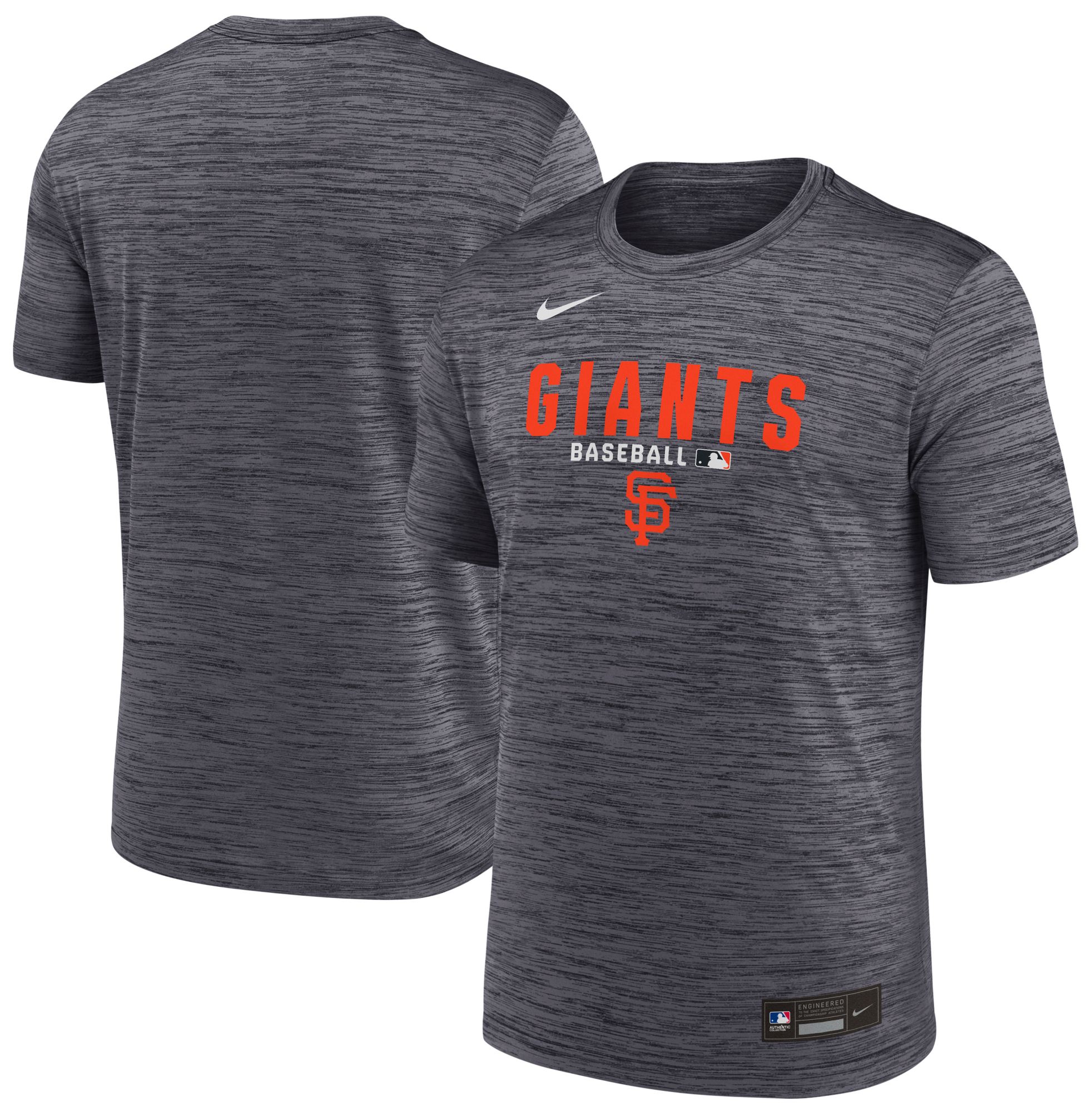 Nike Men's San Francisco Giants Black Authentic Collection Velocity T-Shirt product image