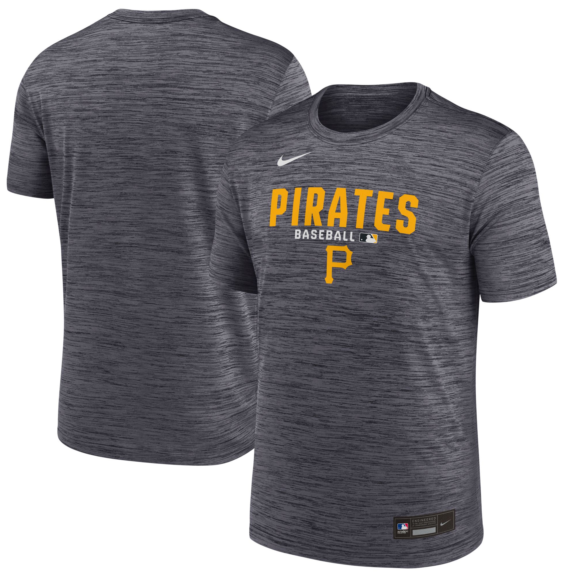 Nike Men's Pittsburgh Pirates Black Authentic Collection Velocity T-Shirt product image