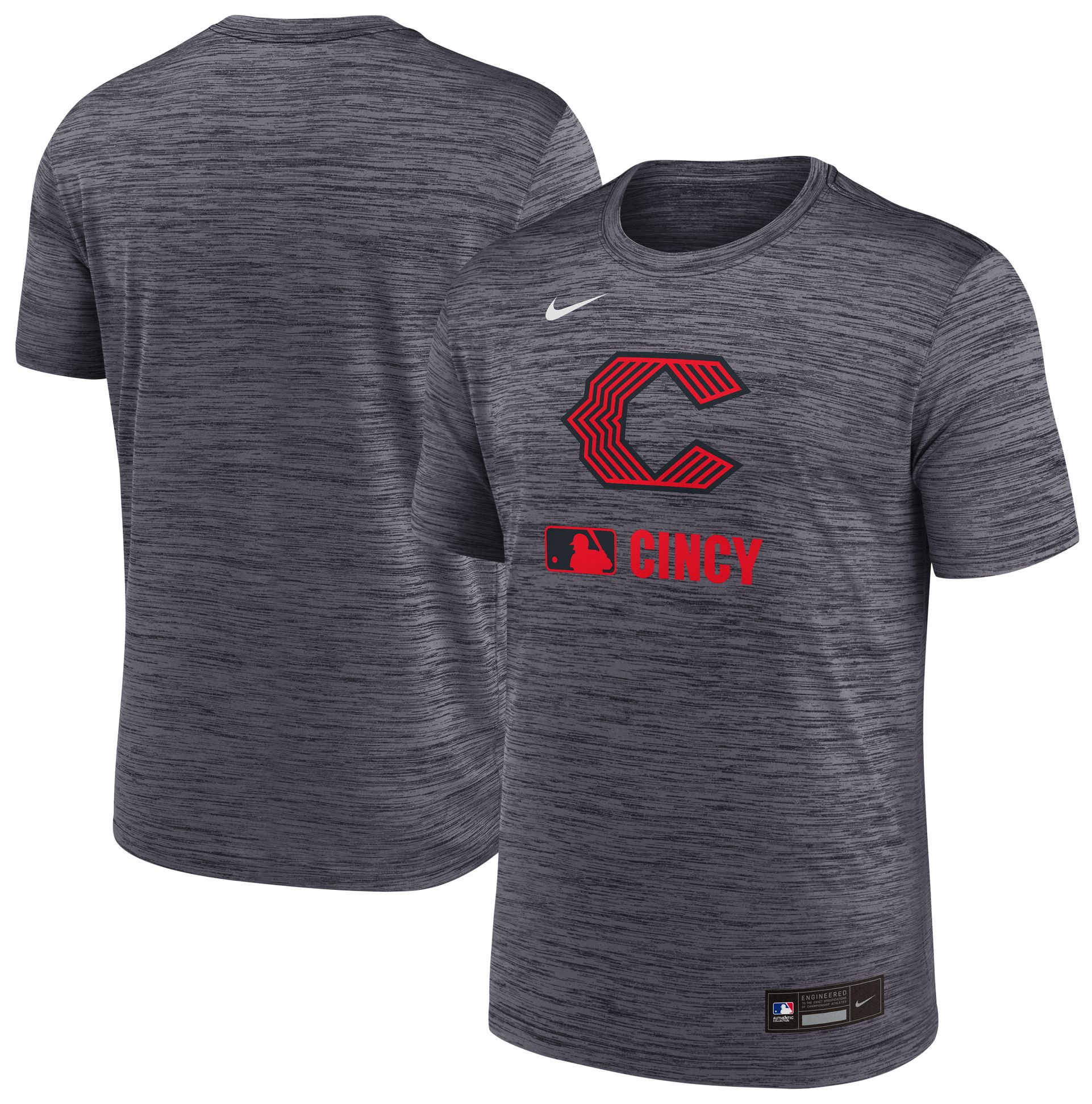 Nike Men's Cincinnati Reds Black Velocity T-Shirt product image