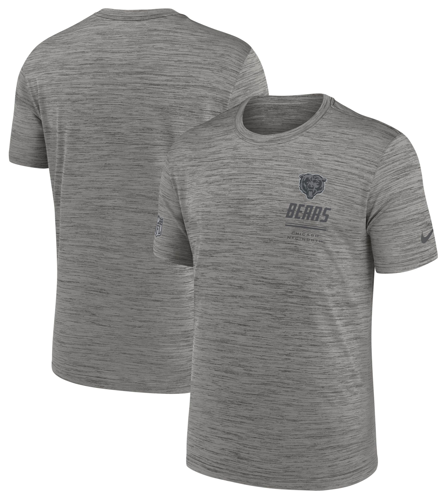 Nike Men's Chicago Bears Dark Grey Heather Sideline Legend Velocity T-Shirt product image
