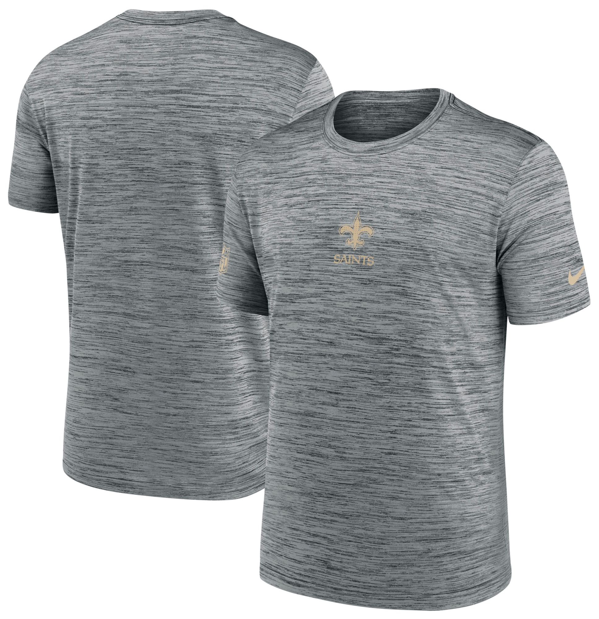 Nike Men's New Orleans Saints Dark Grey Heather Velocity T-Shirt product image
