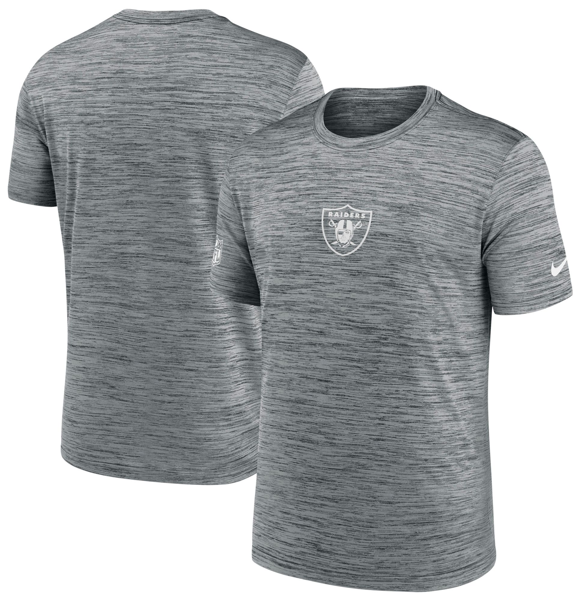Nike Men's Las Vegas Raiders Dark Grey Heather Velocity T-Shirt product image