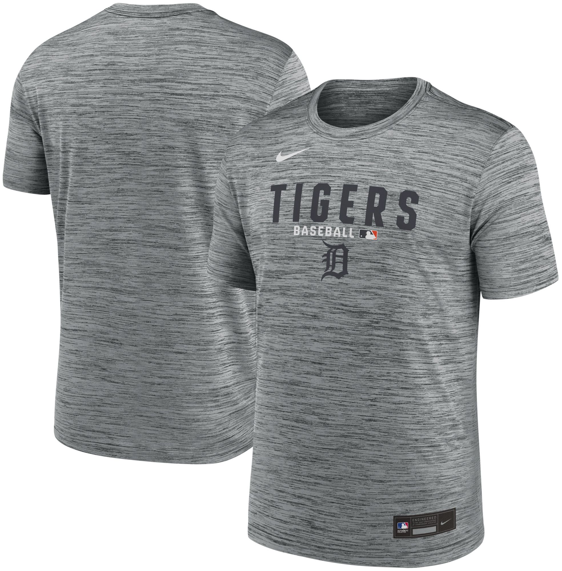 Nike Men's Detroit Tigers Gray Authentic Velocity T-Shirt product image
