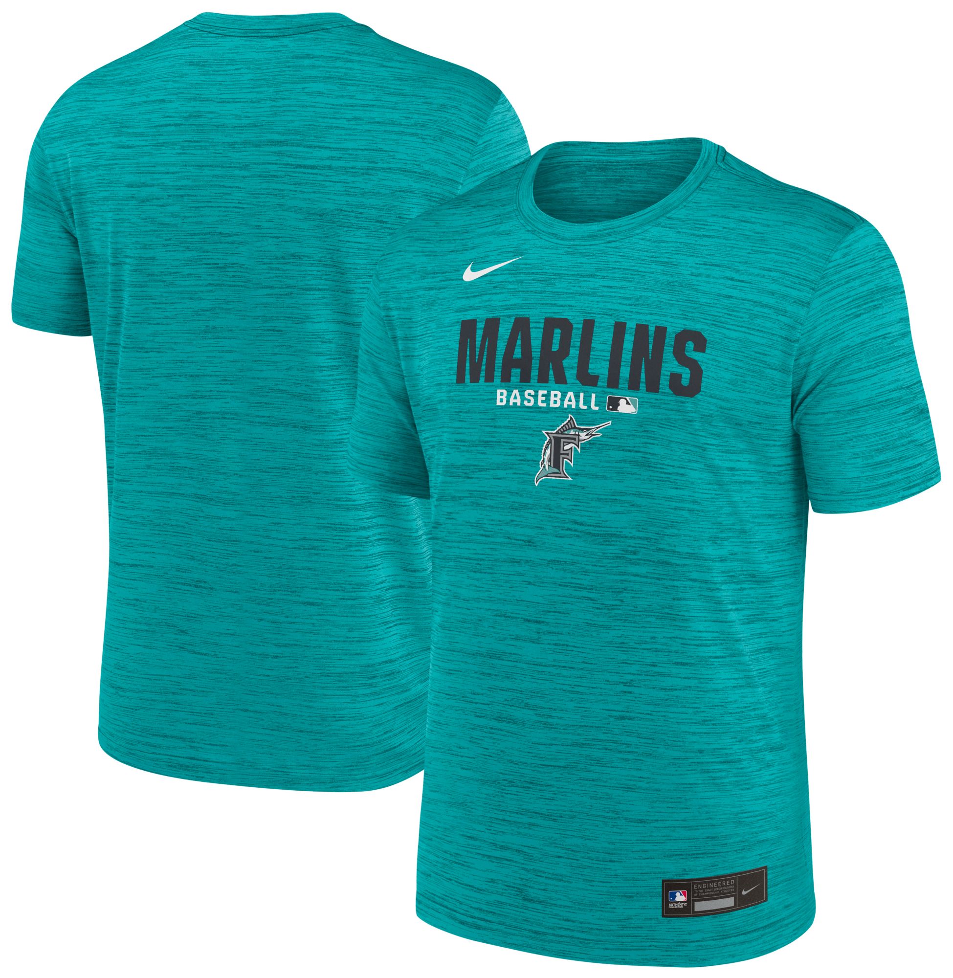 Nike Men's Miami Marlins Green Authentic Collection Velocity T-Shirt product image