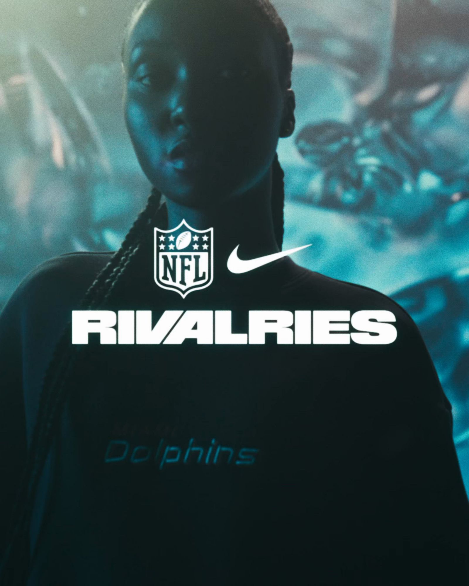 Nike Adult Miami Dolphins NFL Rivalries Velocity T-Shirt product