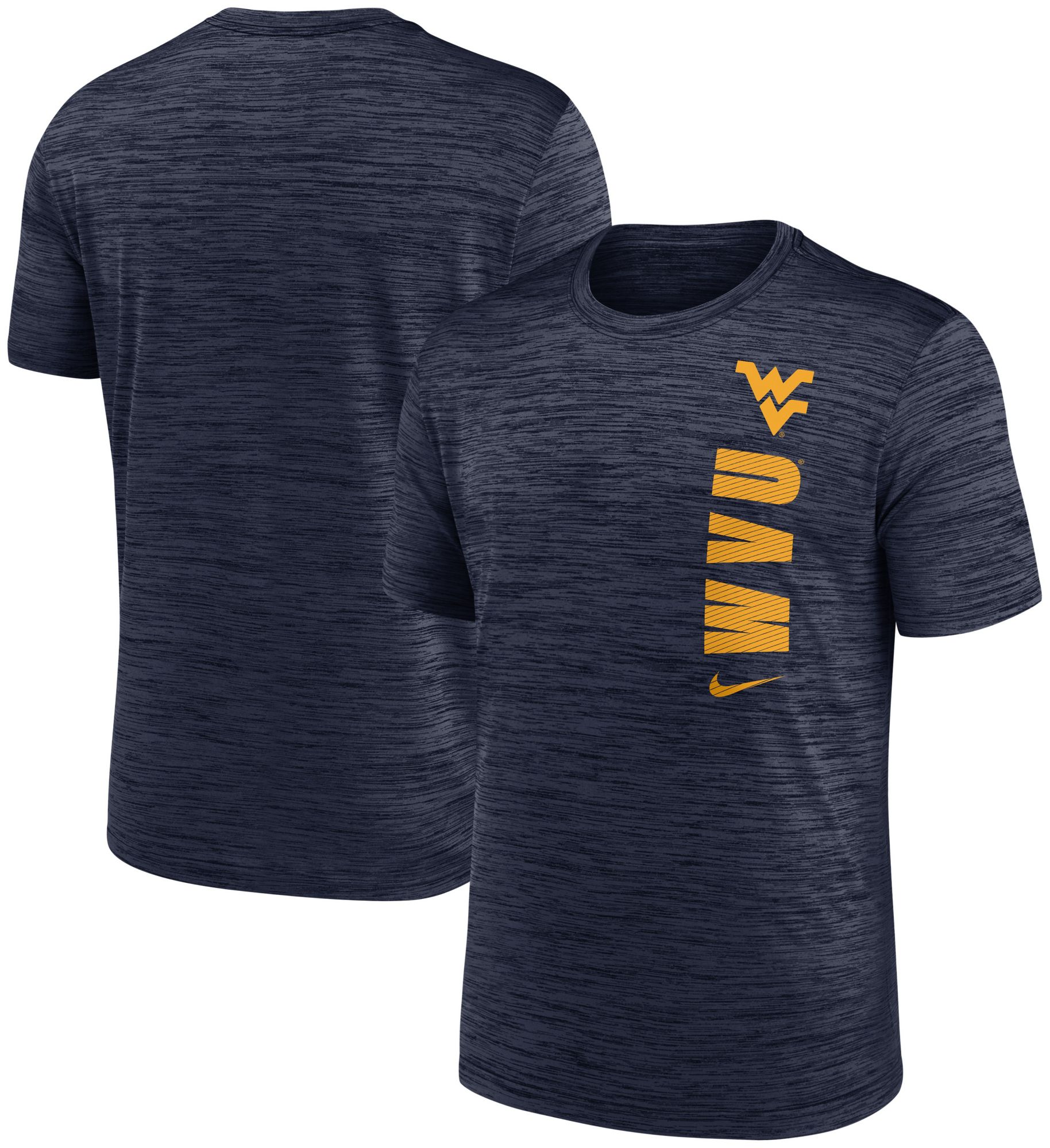 Nike Men's West Virginia Mountaineers Navy Dri-FIT Velocity Logo T-Shirt product image