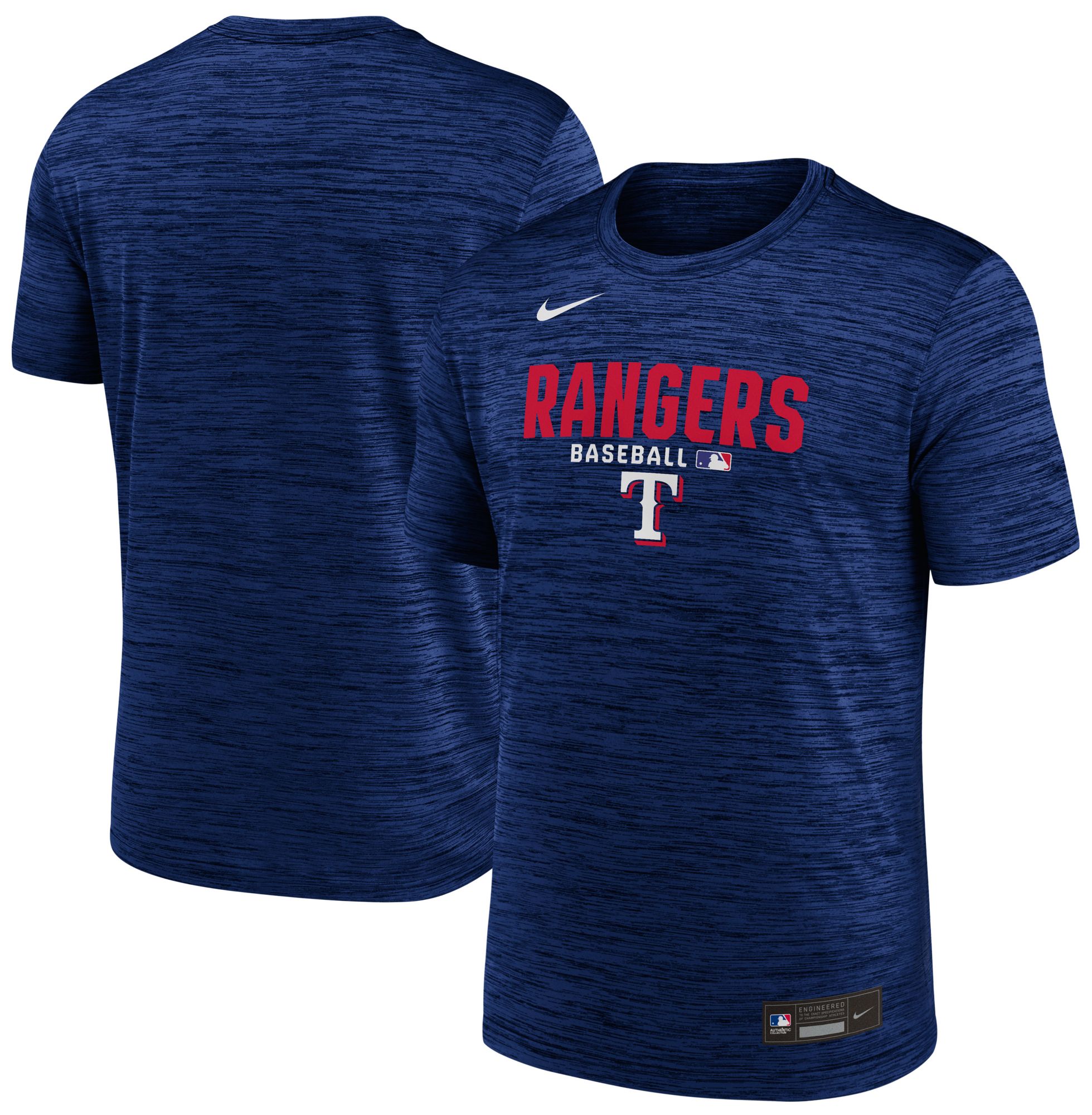 Nike Men's Texas Rangers Royal Authentic Collection Velocity T-Shirt product image
